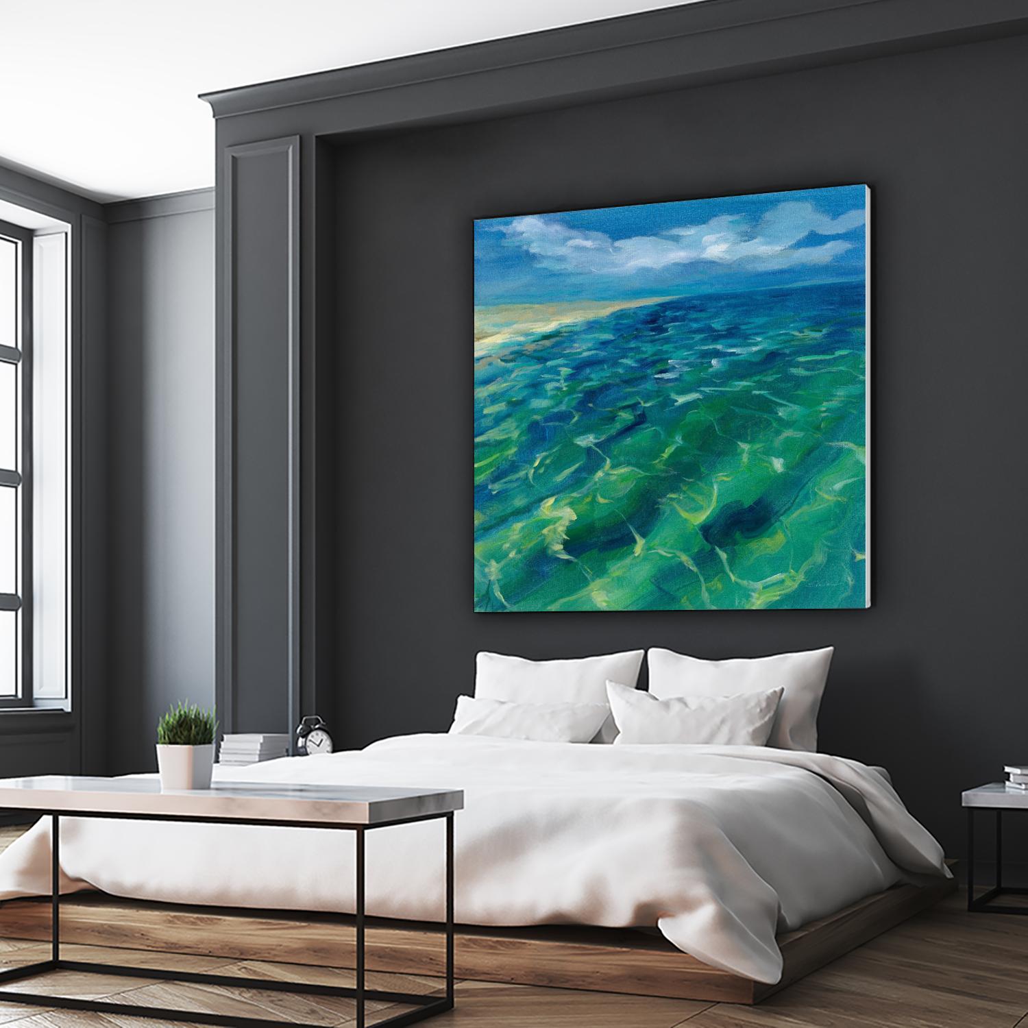 Sunny Sea Reflections by Silvia Vassileva on GIANT ART - coastal & nautical aqua