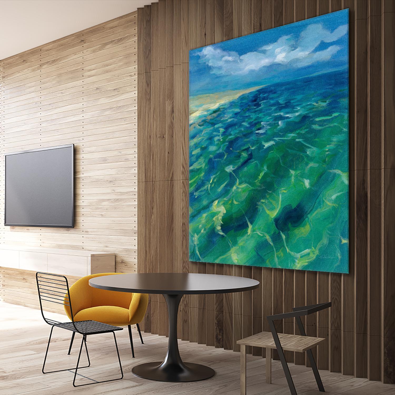 Sunny Sea Reflections by Silvia Vassileva on GIANT ART - coastal & nautical aqua