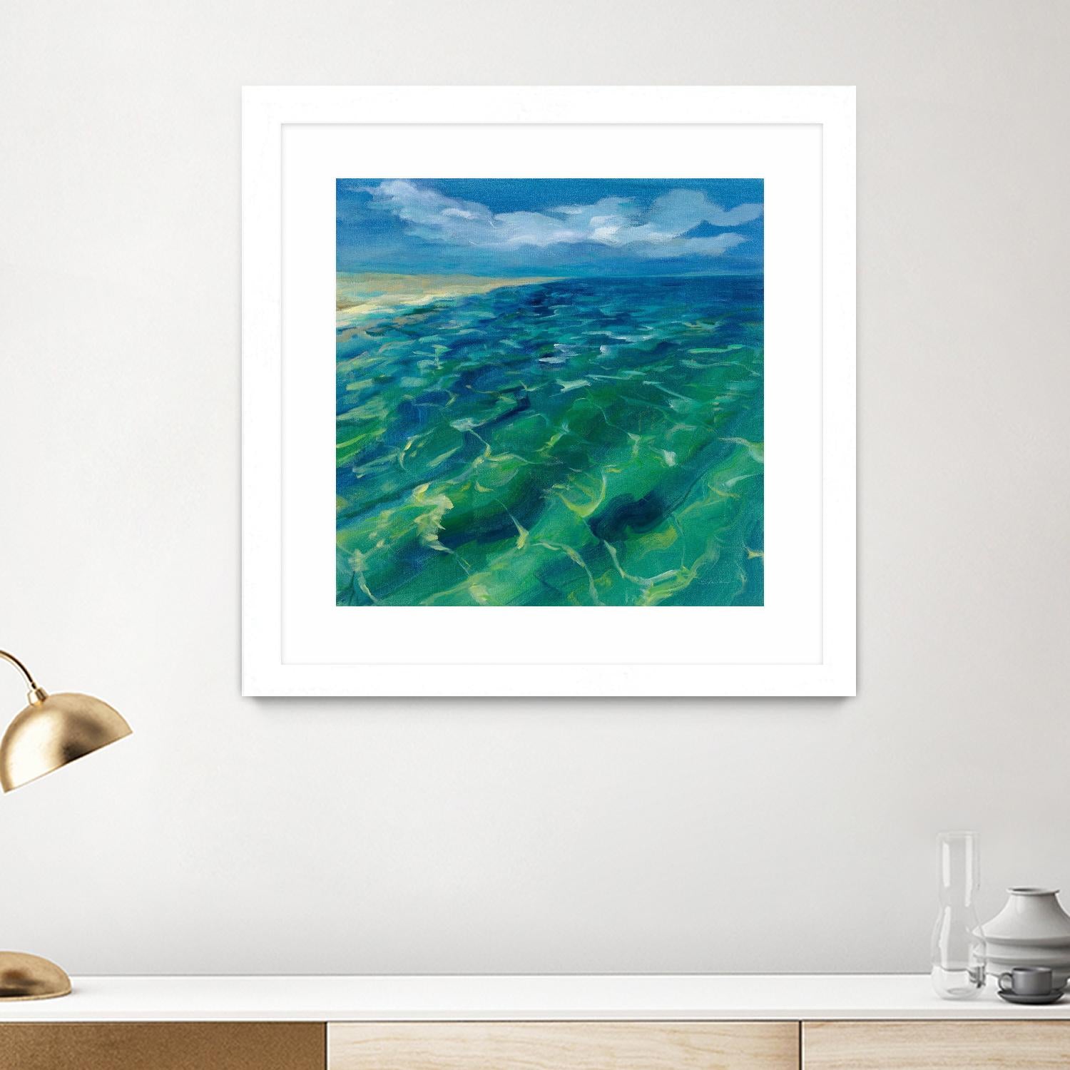 Sunny Sea Reflections by Silvia Vassileva on GIANT ART - coastal & nautical aqua