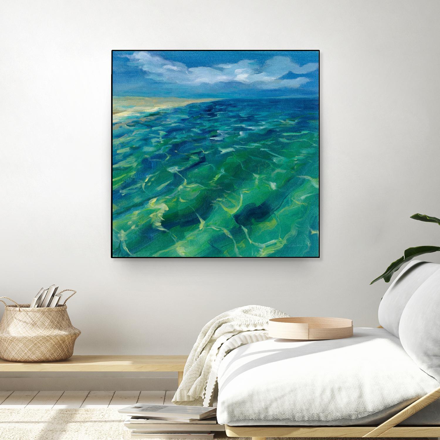 Sunny Sea Reflections by Silvia Vassileva on GIANT ART - coastal & nautical aqua