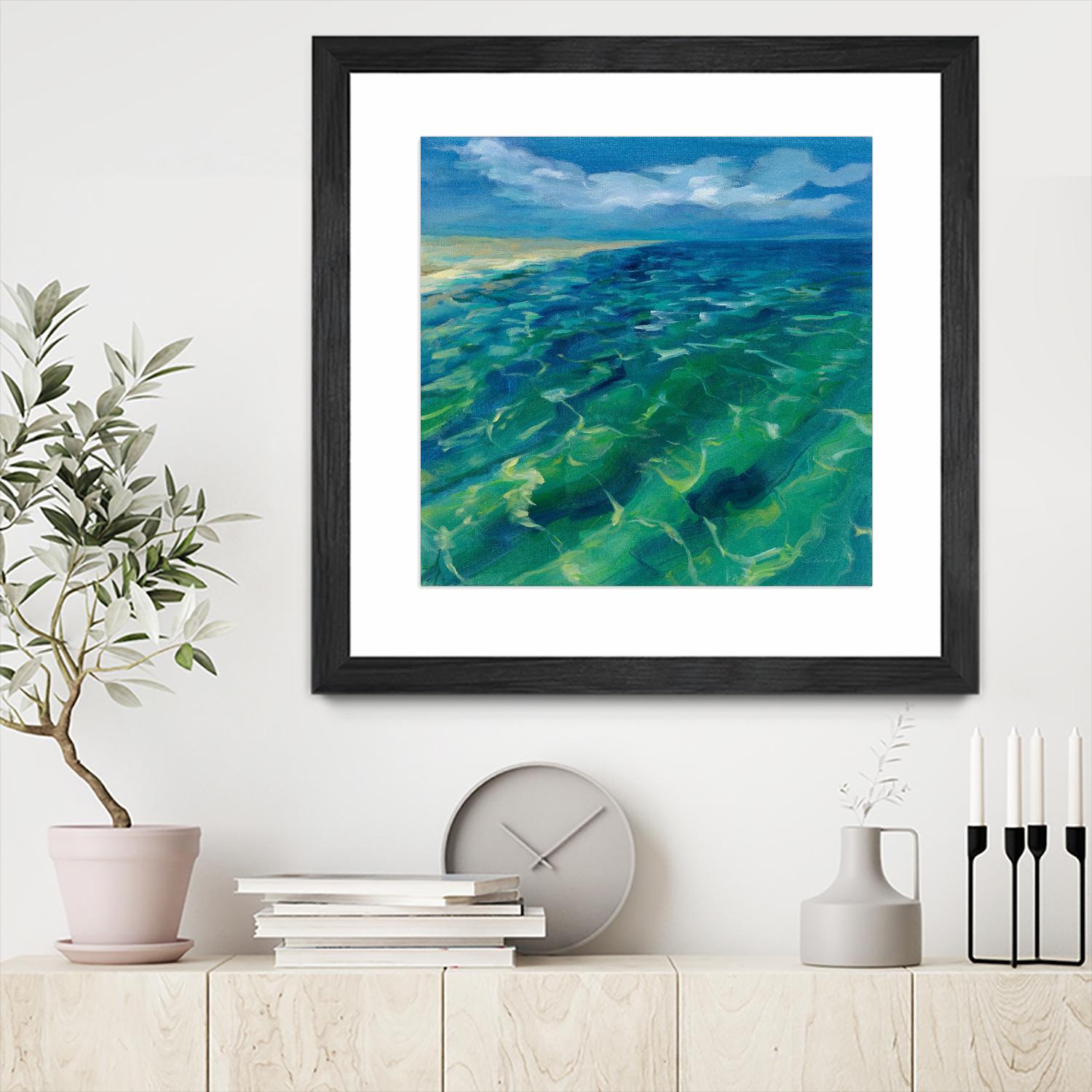 Sunny Sea Reflections by Silvia Vassileva on GIANT ART - coastal & nautical aqua