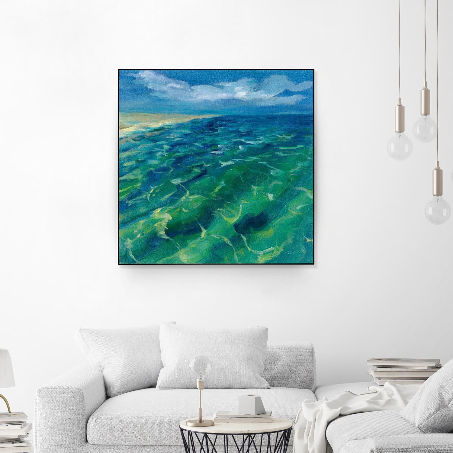 Sunny Sea Reflections by Silvia Vassileva on GIANT ART - coastal & nautical aqua