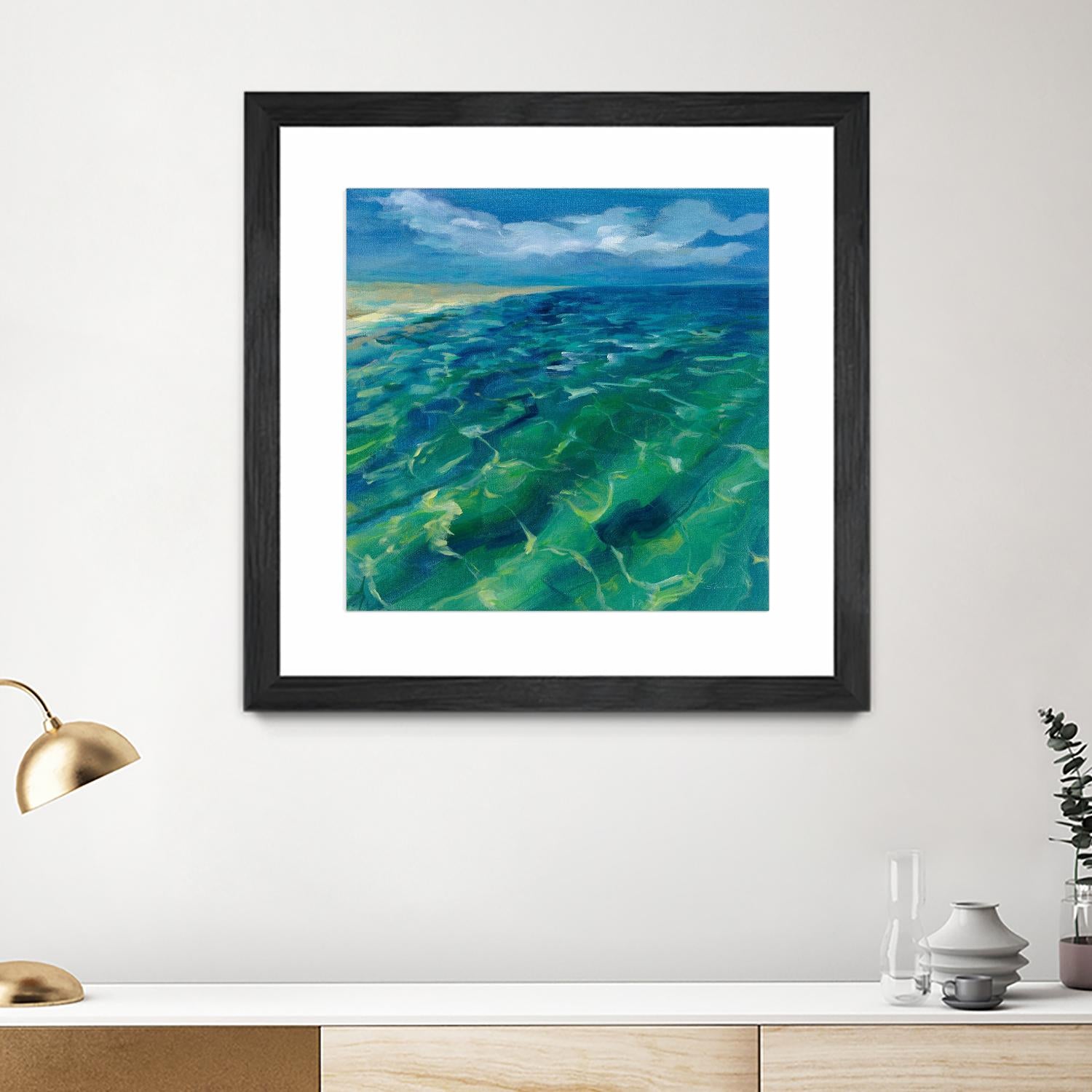 Sunny Sea Reflections by Silvia Vassileva on GIANT ART - coastal & nautical aqua
