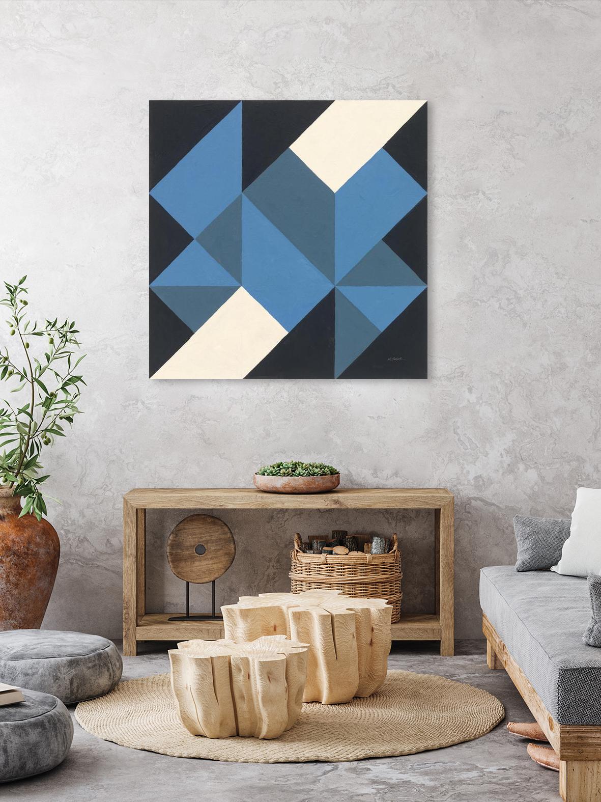 Triangles I by Mike Schick on GIANT ART - blue shapes triangles