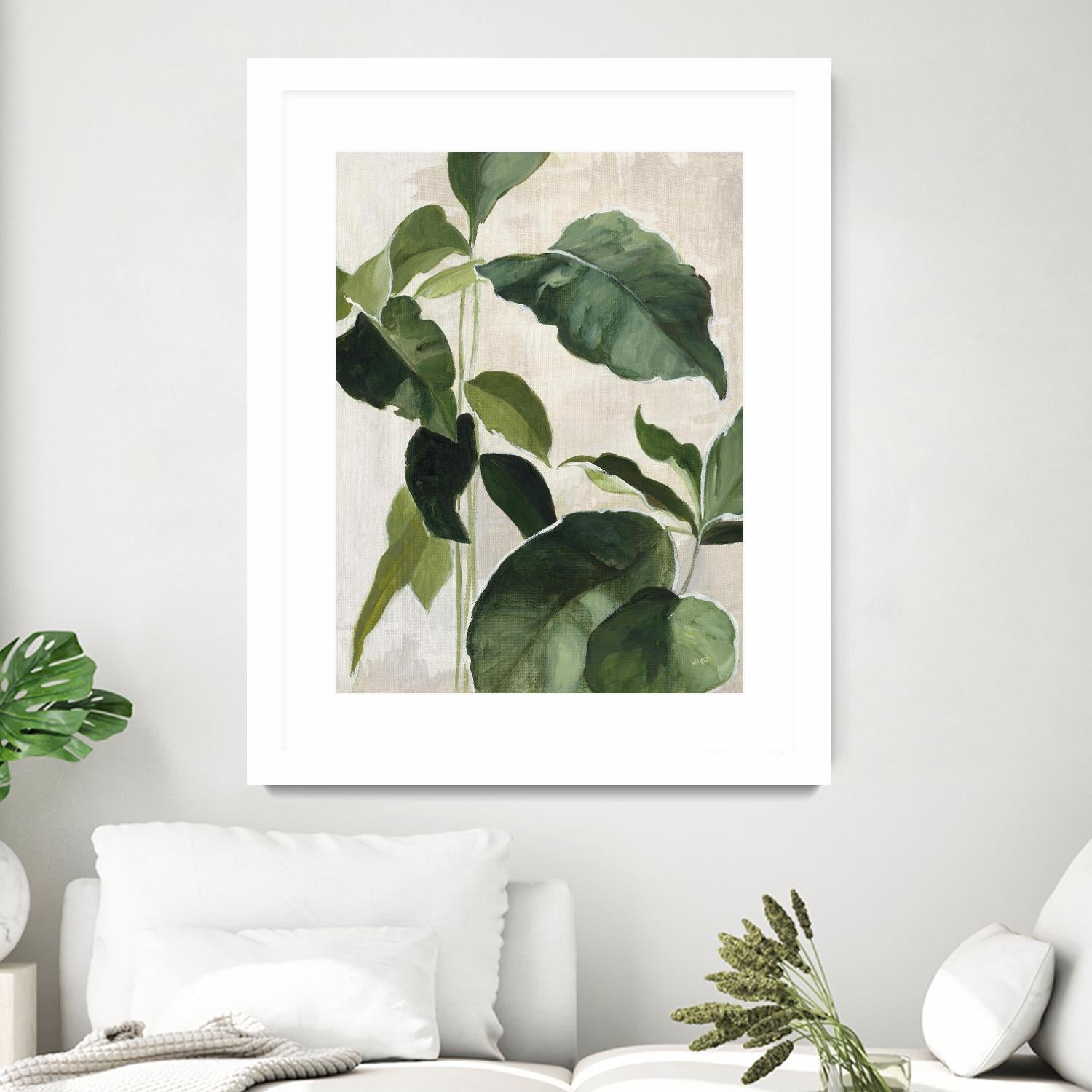 Tropical Study II by Julia Purinton on GIANT ART - beige tropical tropical leaf study