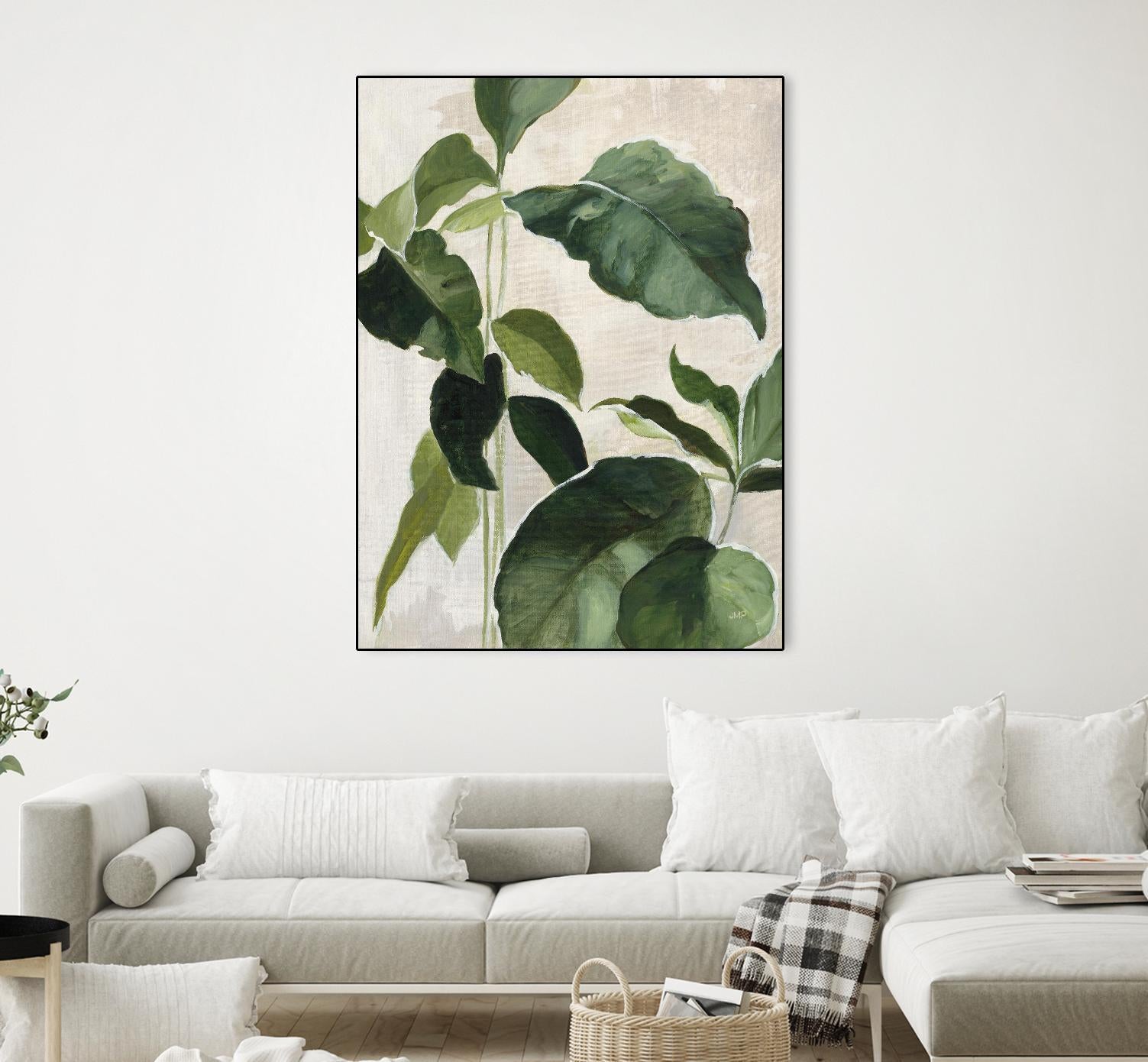 Tropical Study II by Julia Purinton on GIANT ART - beige tropical tropical leaf study