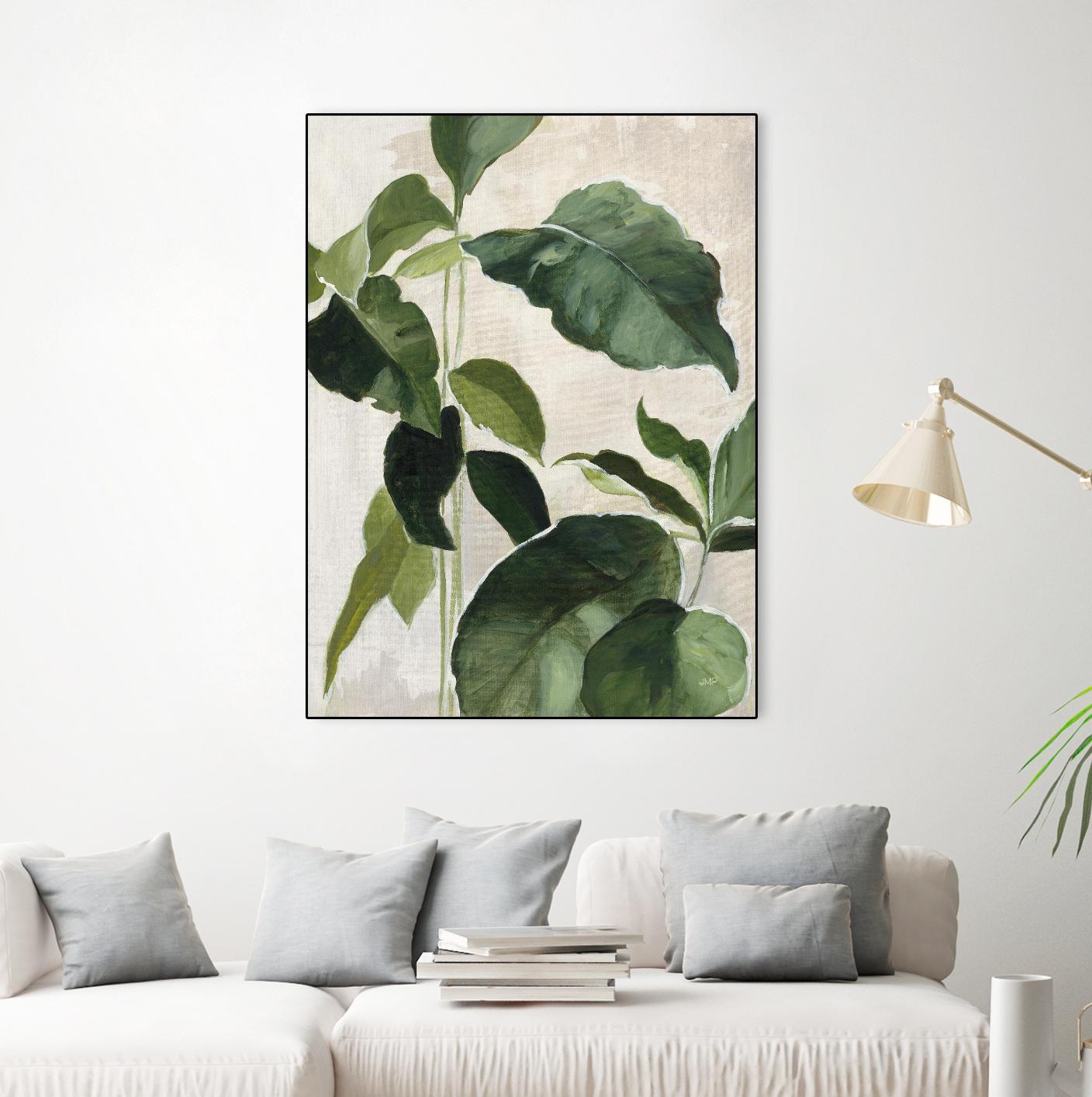 Tropical Study II by Julia Purinton on GIANT ART - beige tropical tropical leaf study