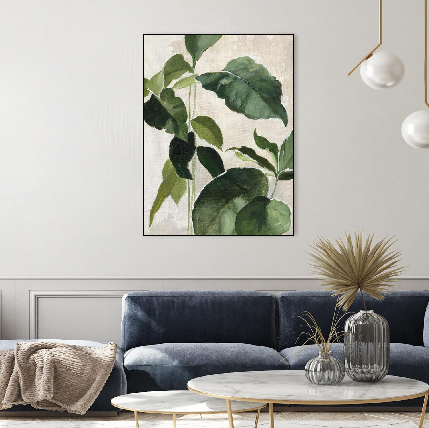 Tropical Study II by Julia Purinton on GIANT ART - beige tropical tropical leaf study