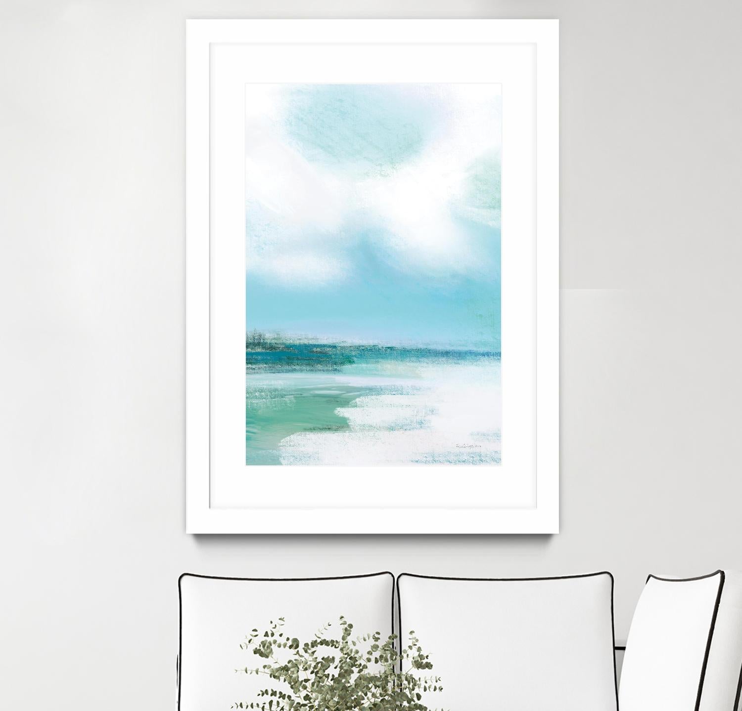 Morning Swim by Mercedes Lopez Charo on GIANT ART - green costal waves