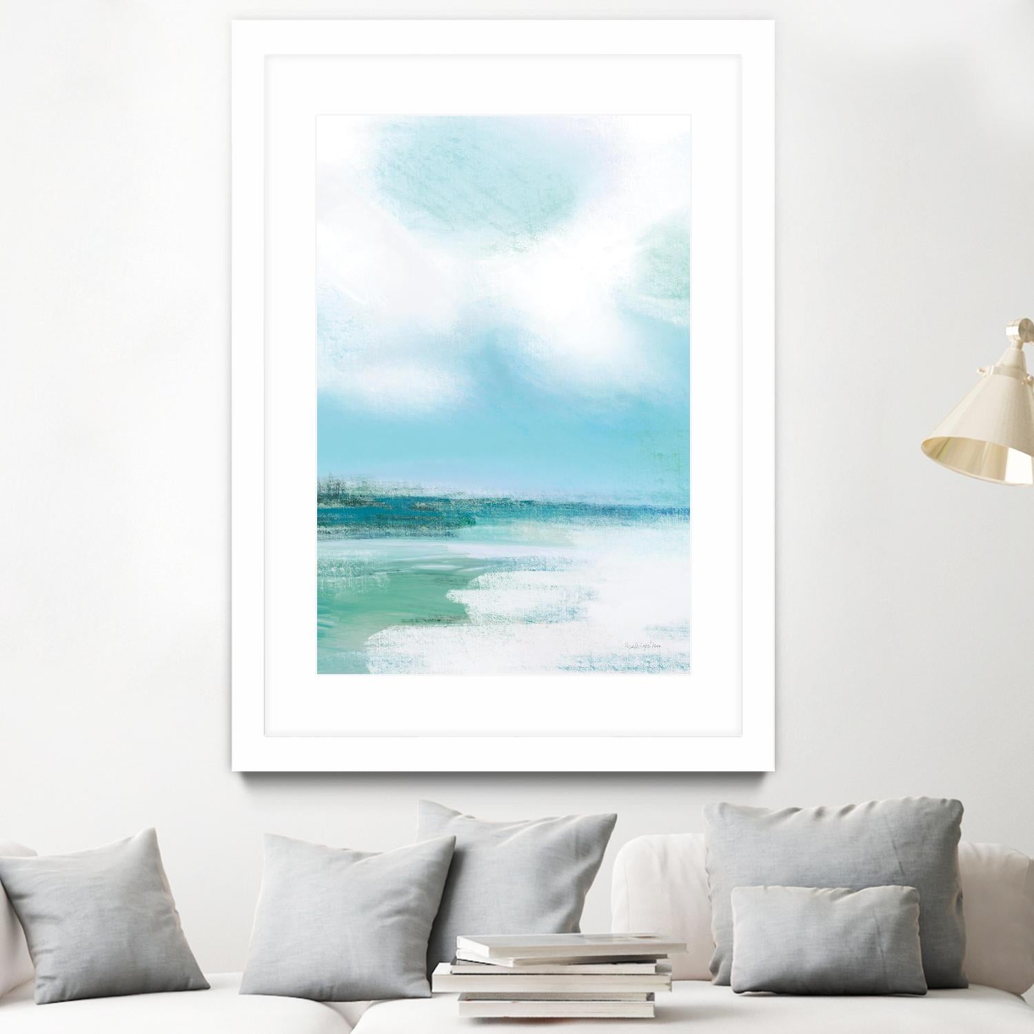 Morning Swim by Mercedes Lopez Charo on GIANT ART - green costal waves