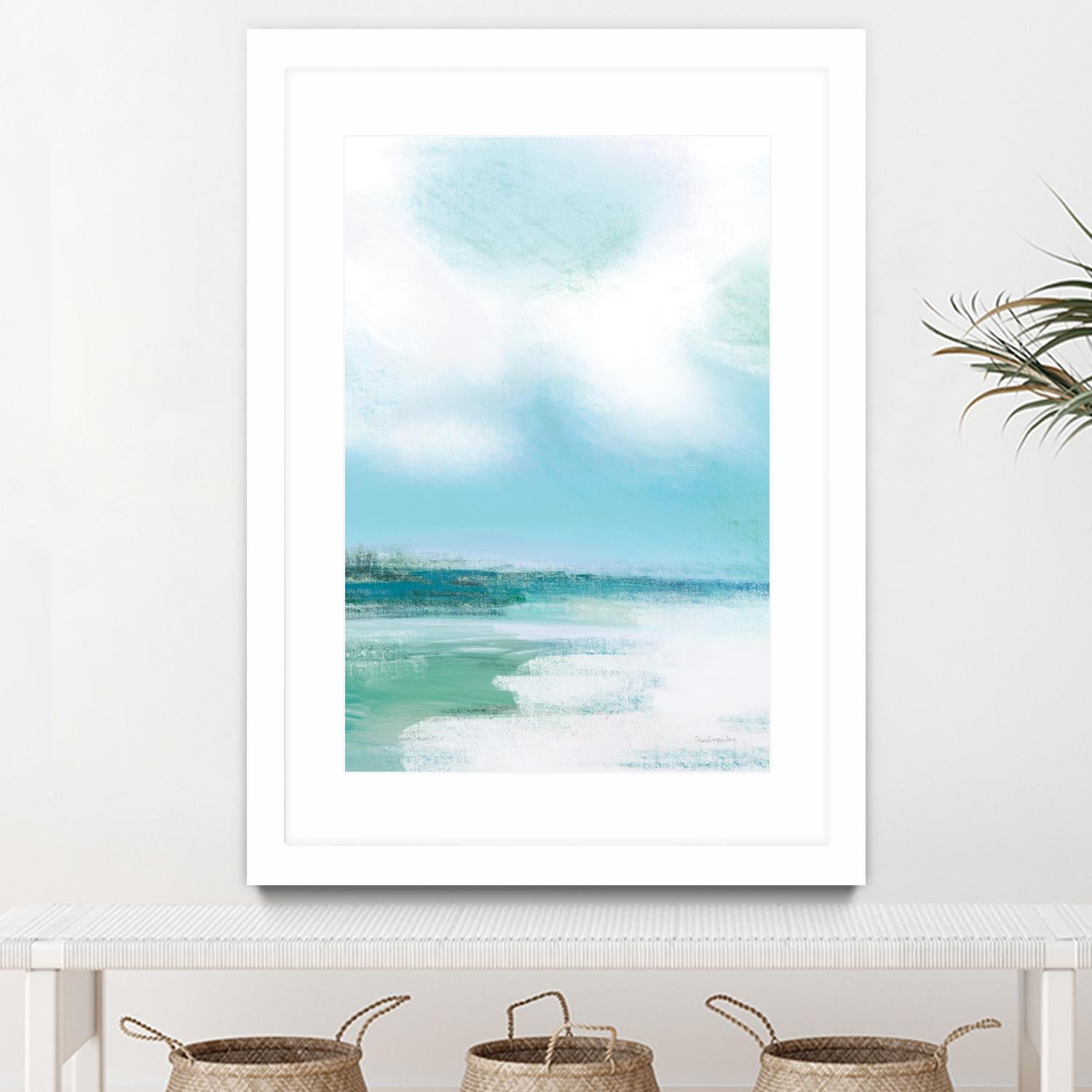 Morning Swim by Mercedes Lopez Charo on GIANT ART - green costal waves