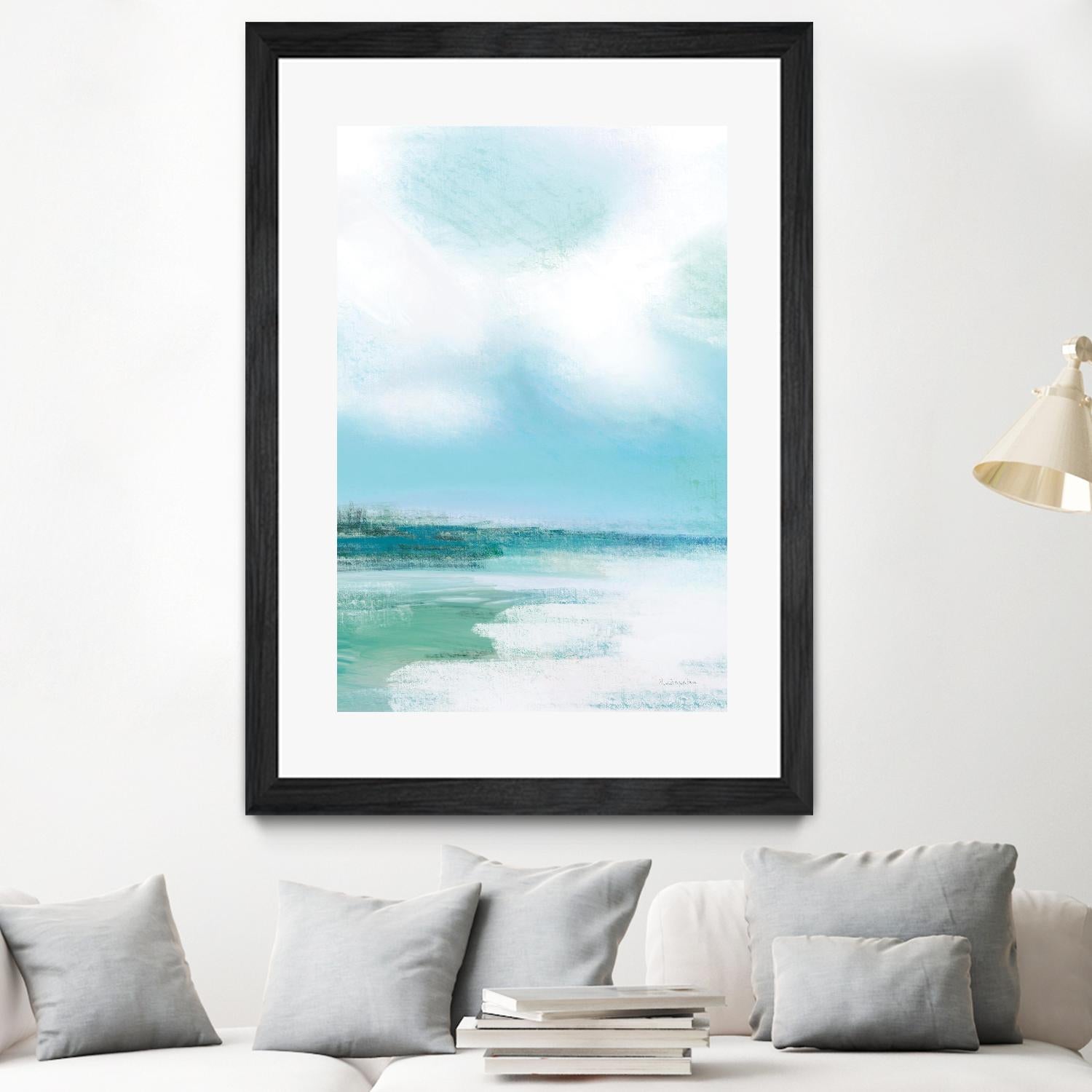 Morning Swim by Mercedes Lopez Charo on GIANT ART - green costal waves