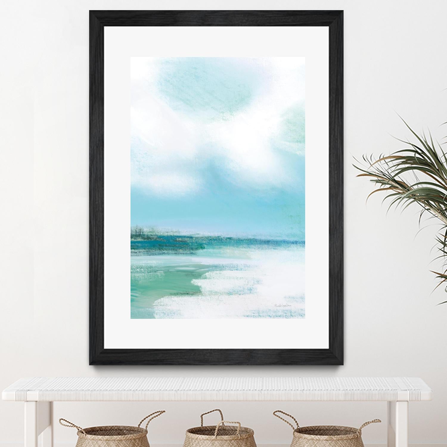 Morning Swim by Mercedes Lopez Charo on GIANT ART - green costal waves