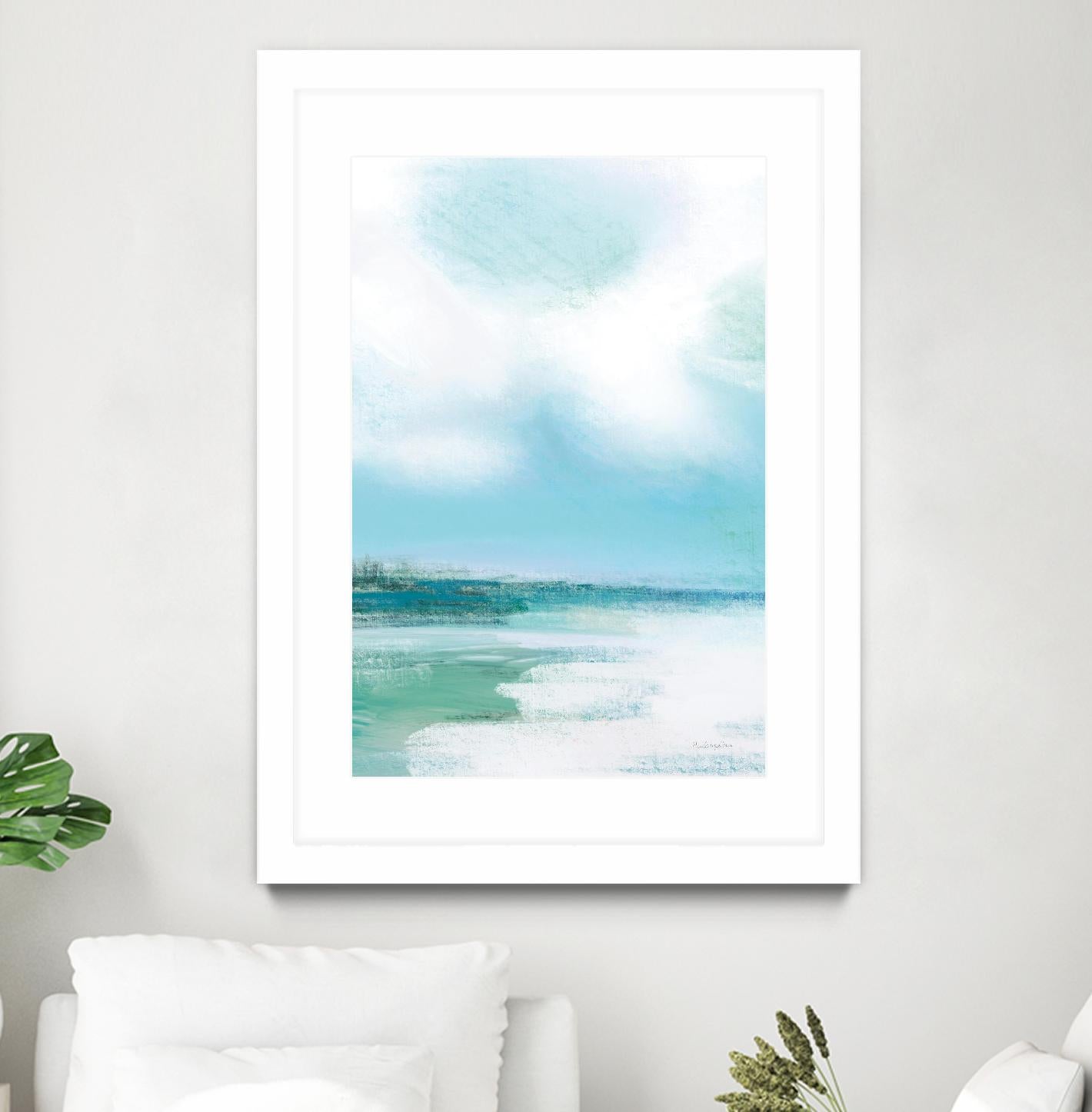 Morning Swim by Mercedes Lopez Charo on GIANT ART - green costal waves