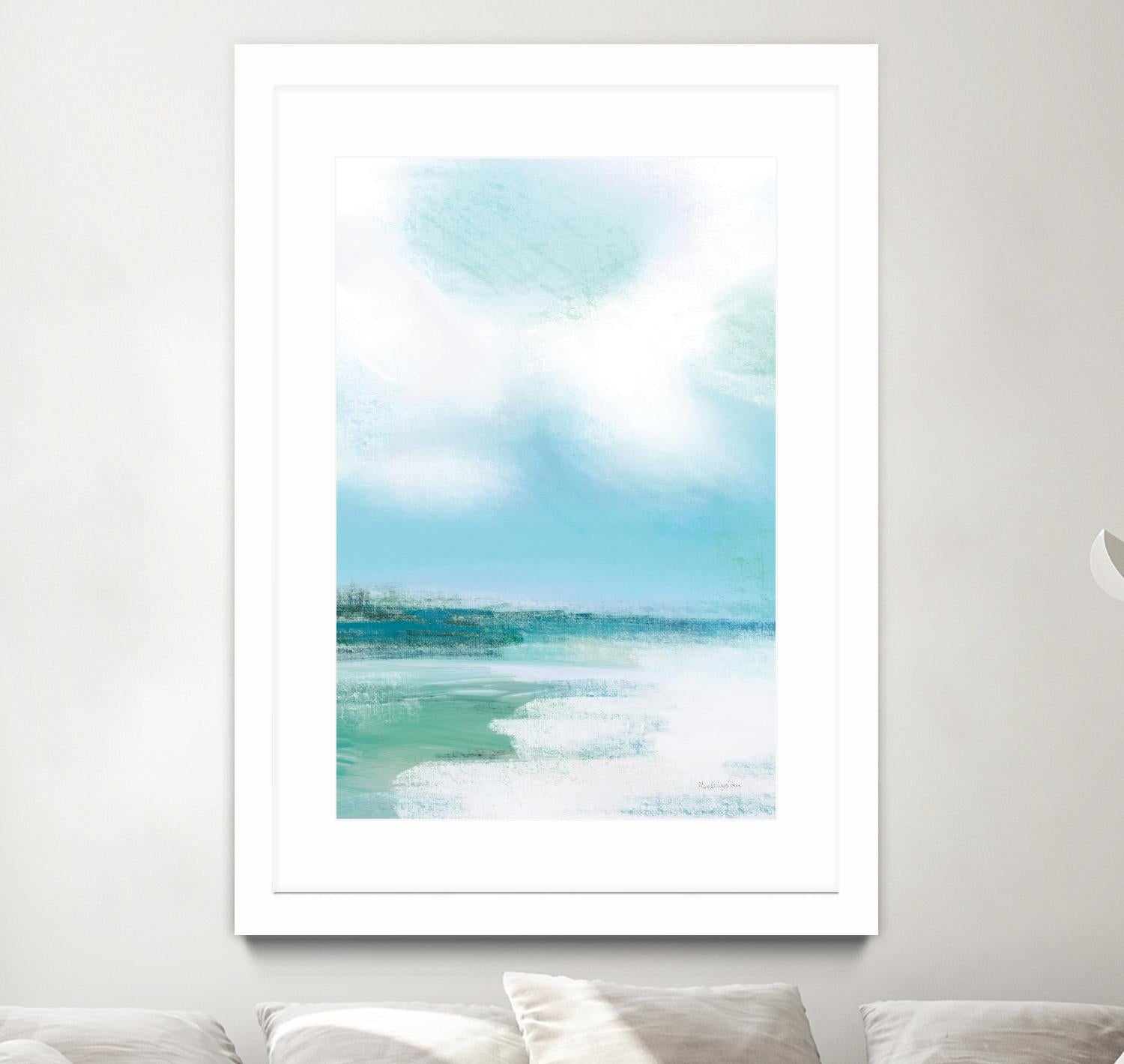 Morning Swim by Mercedes Lopez Charo on GIANT ART - green costal waves