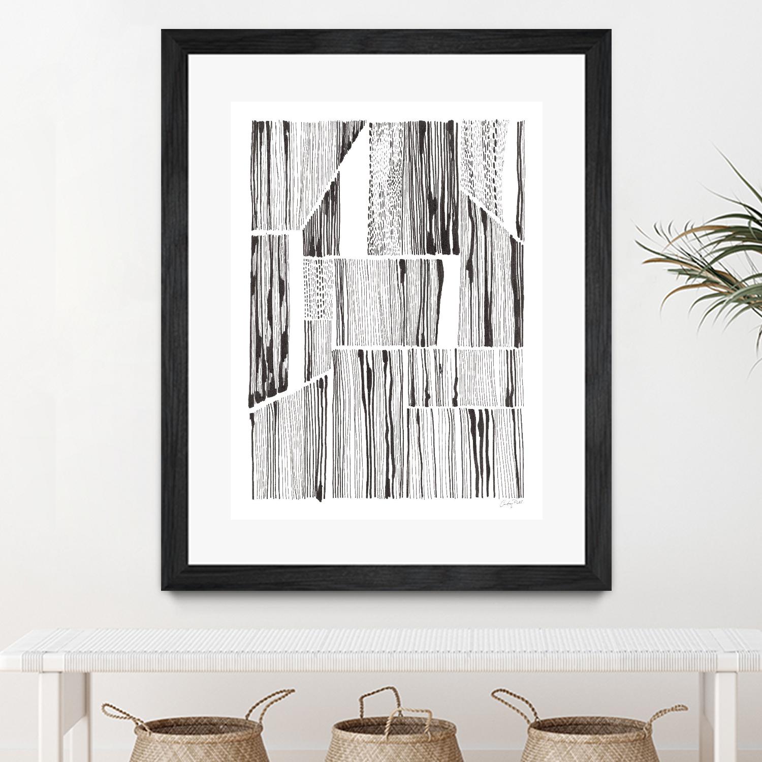 Lined Up III by Courtney Prahl on GIANT ART - white linear dots