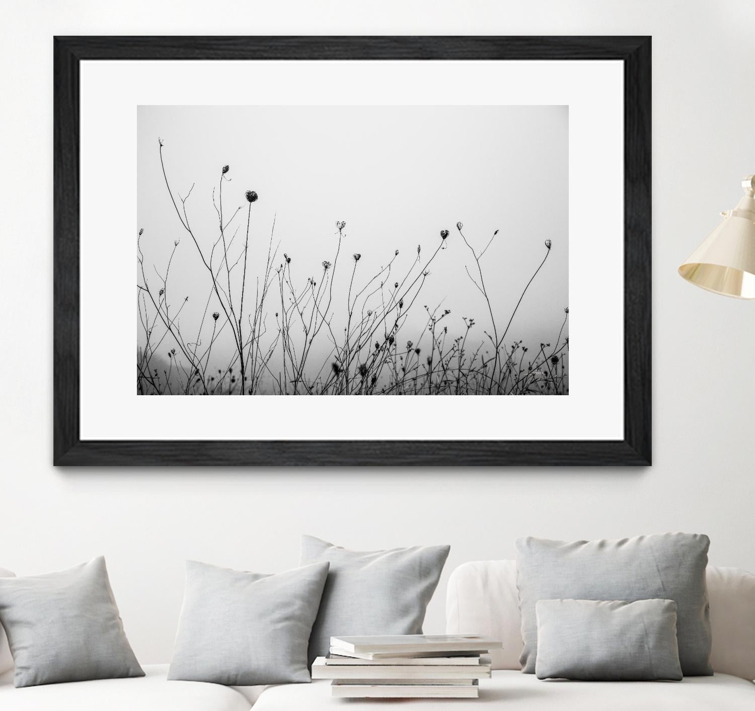 Autumn Grasses by Aledanda on GIANT ART - black & white flowers stems
