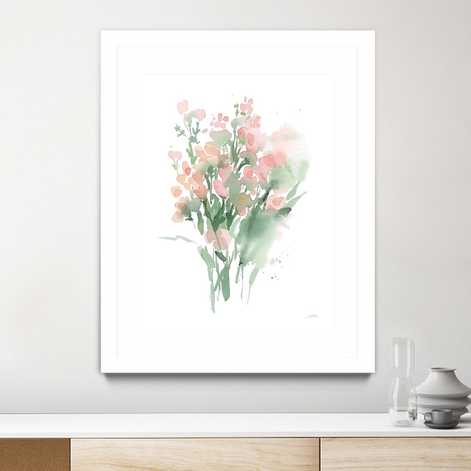 Vibrant Blooms II by Katrina Pete on GIANT ART - pink flowers floral