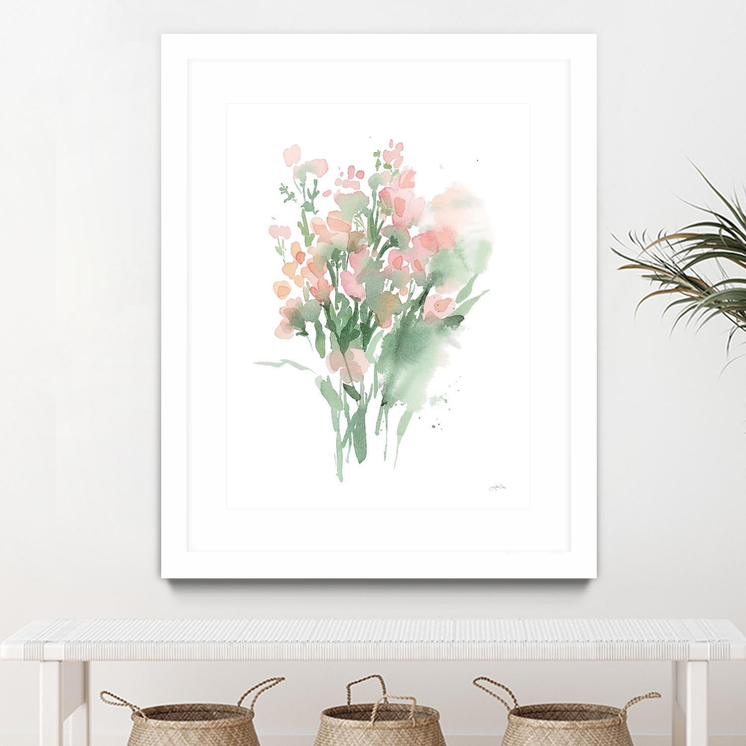 Vibrant Blooms II by Katrina Pete on GIANT ART - pink flowers floral