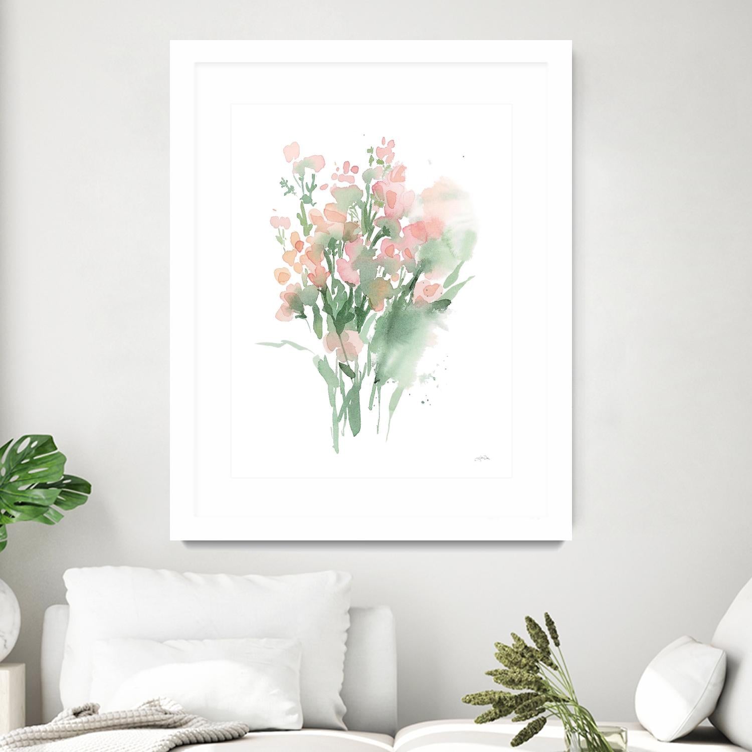 Vibrant Blooms II by Katrina Pete on GIANT ART - pink flowers floral