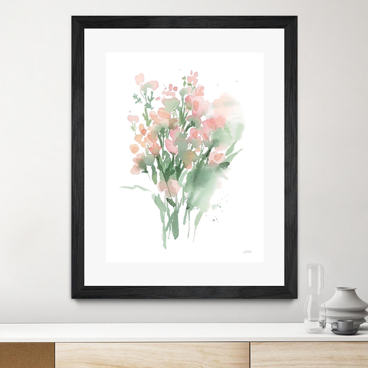 Vibrant Blooms II by Katrina Pete on GIANT ART - pink flowers floral