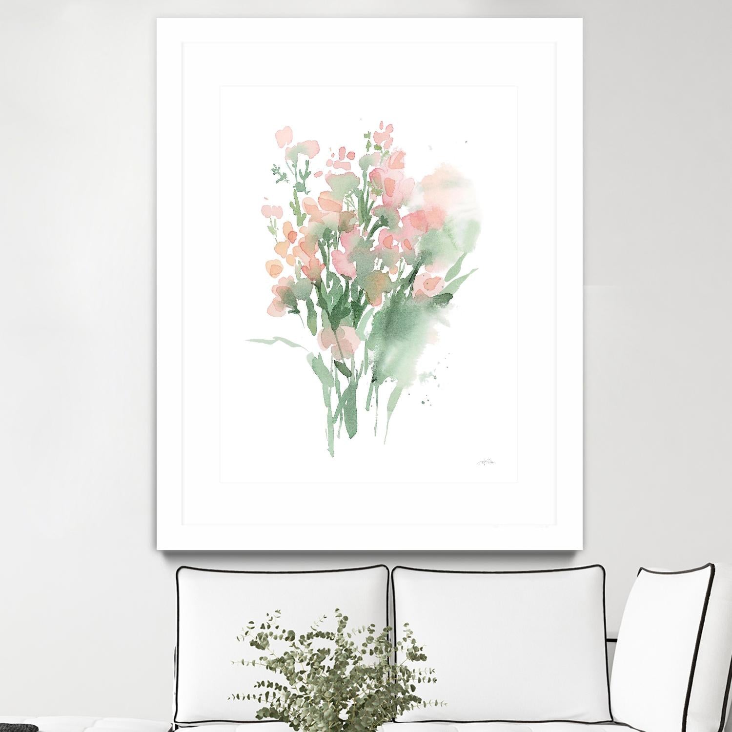 Vibrant Blooms II by Katrina Pete on GIANT ART - pink flowers floral