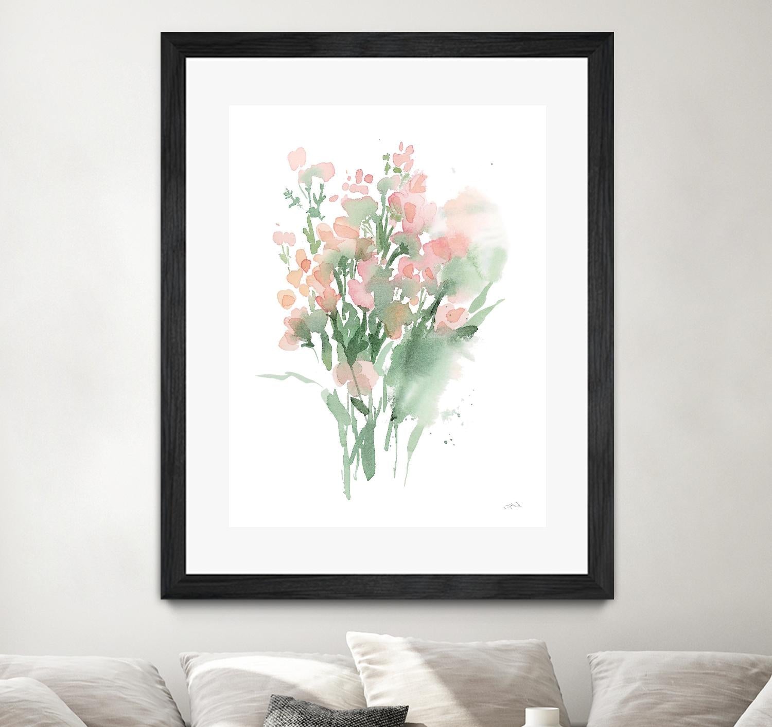 Vibrant Blooms II by Katrina Pete on GIANT ART - pink flowers floral