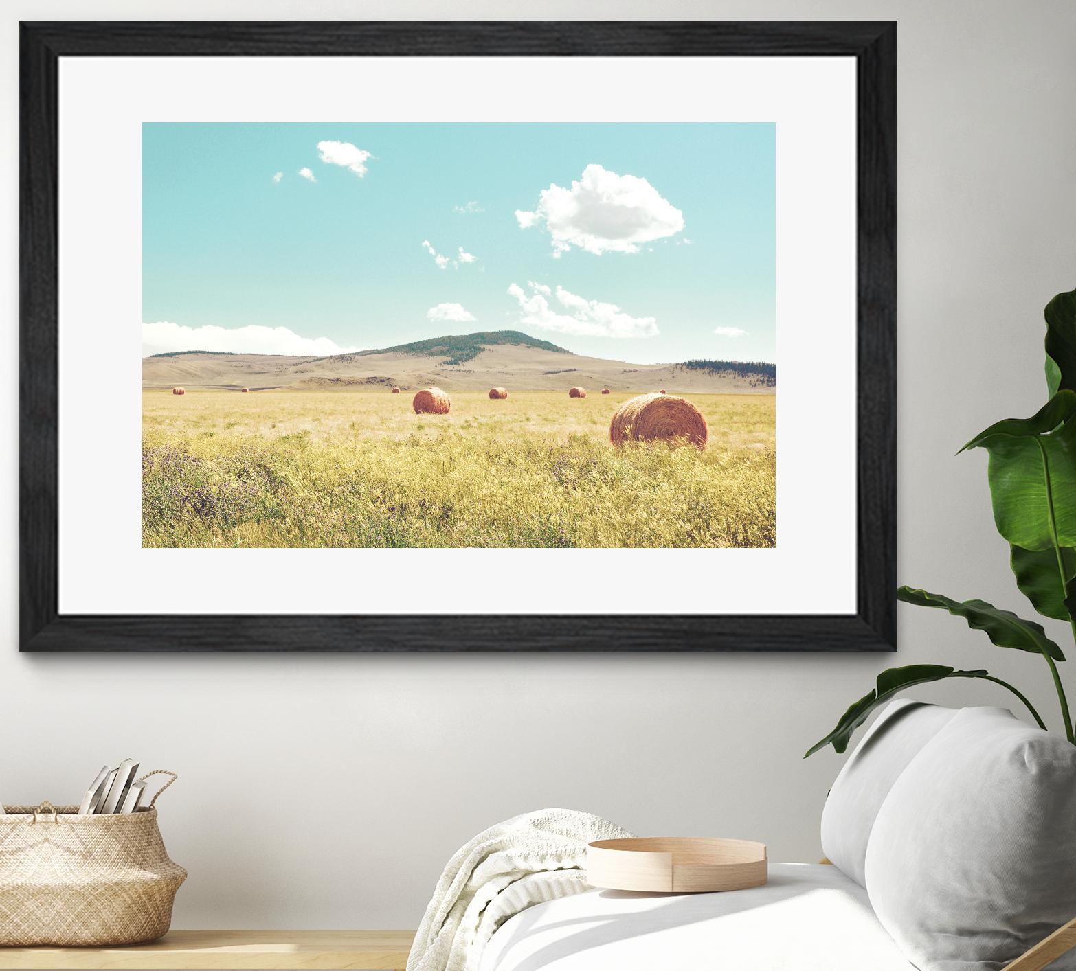 A Day in the Fields by Annie Bailey Art on GIANT ART - blue,green landscapes, photography, clouds, farms, hills