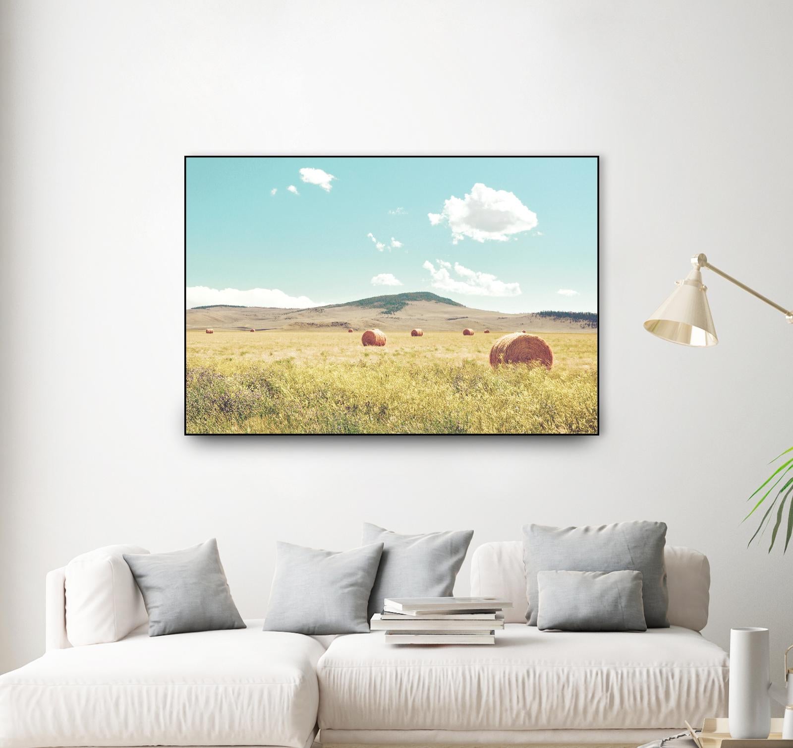 A Day in the Fields by Annie Bailey Art on GIANT ART - blue,green landscapes, photography, clouds, farms, hills