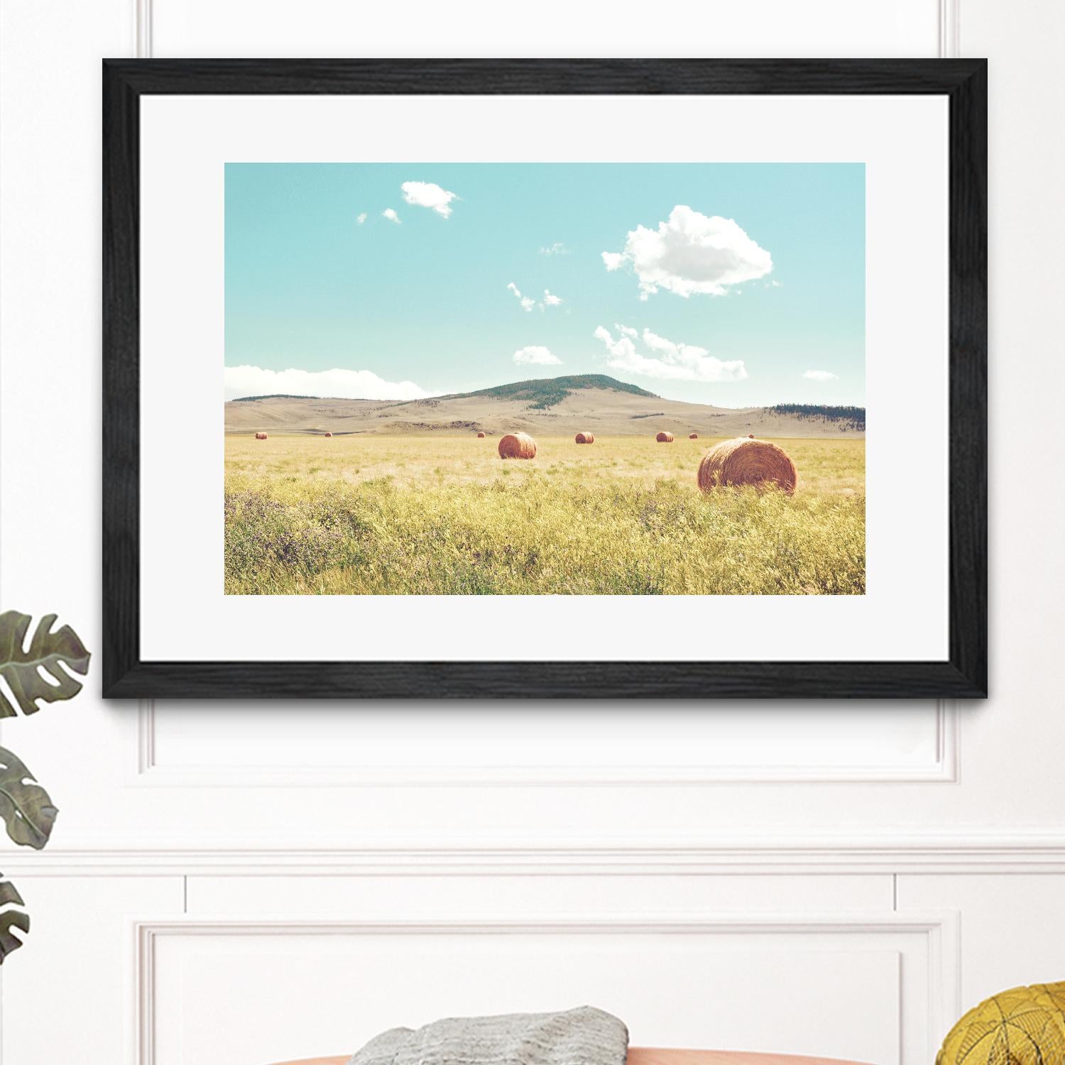 A Day in the Fields by Annie Bailey Art on GIANT ART - blue,green landscapes, photography, clouds, farms, hills