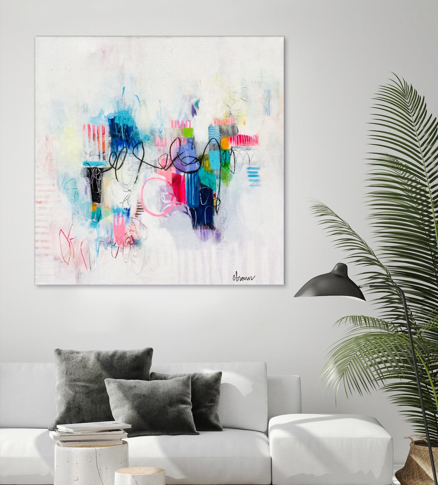 Possibilities of the Heart by Cynthia Anne Brown on GIANT ART - pink,blue abstracts, contemporary