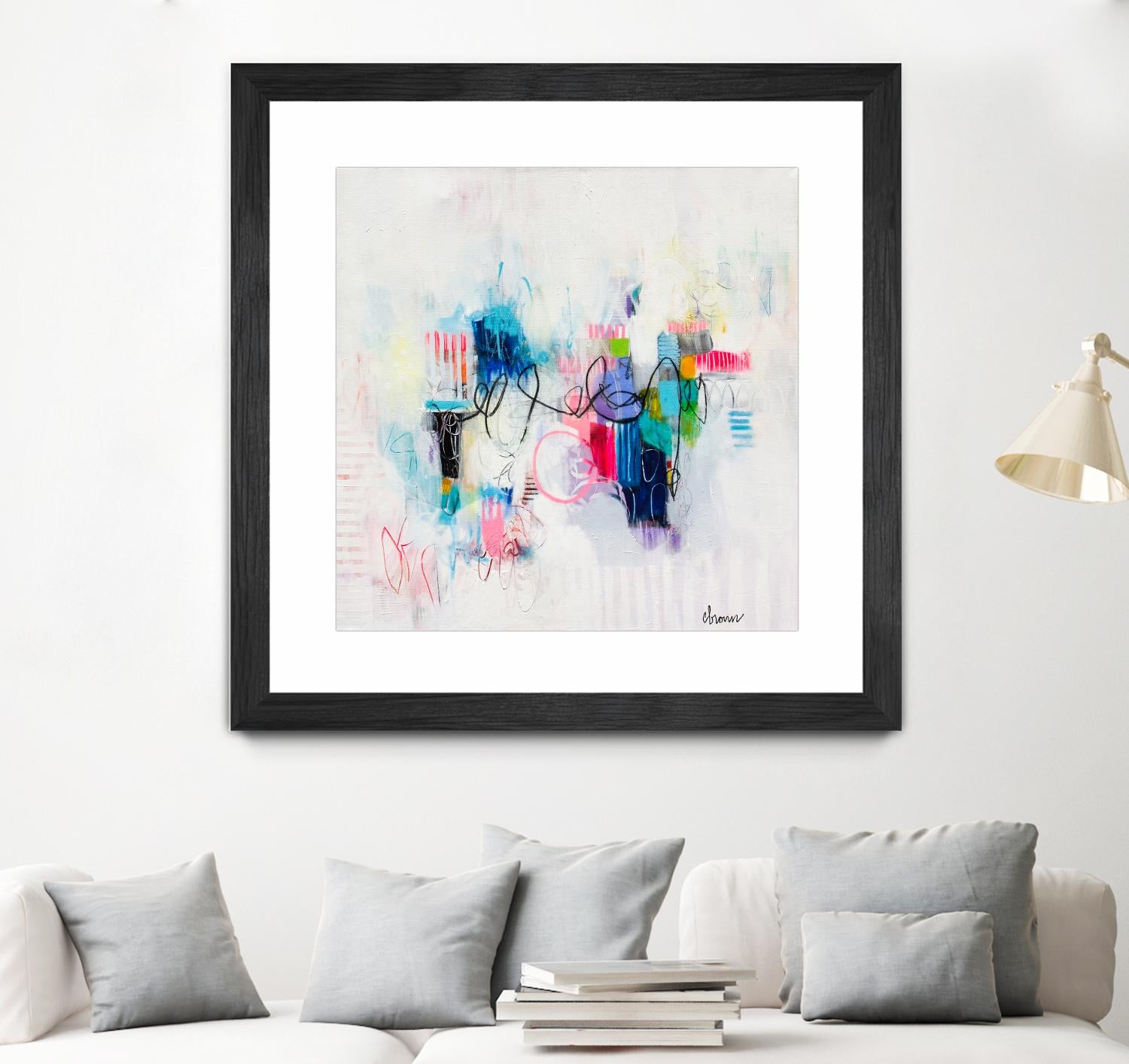 Possibilities of the Heart by Cynthia Anne Brown on GIANT ART - pink,blue abstracts, contemporary