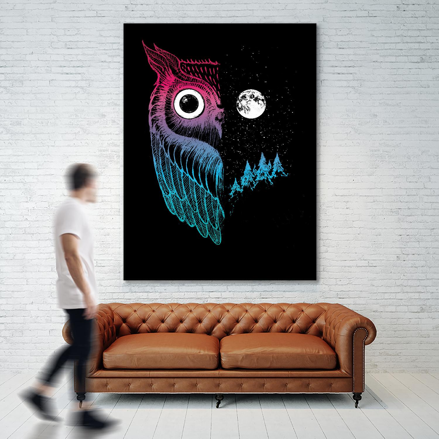 Night Owl by Michael Buxton on GIANT ART - multicolor urban/pop surrealism; contemporary; animals