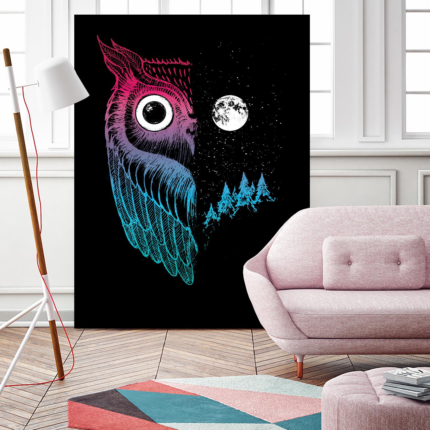 Night Owl by Michael Buxton on GIANT ART - multicolor urban/pop surrealism; contemporary; animals