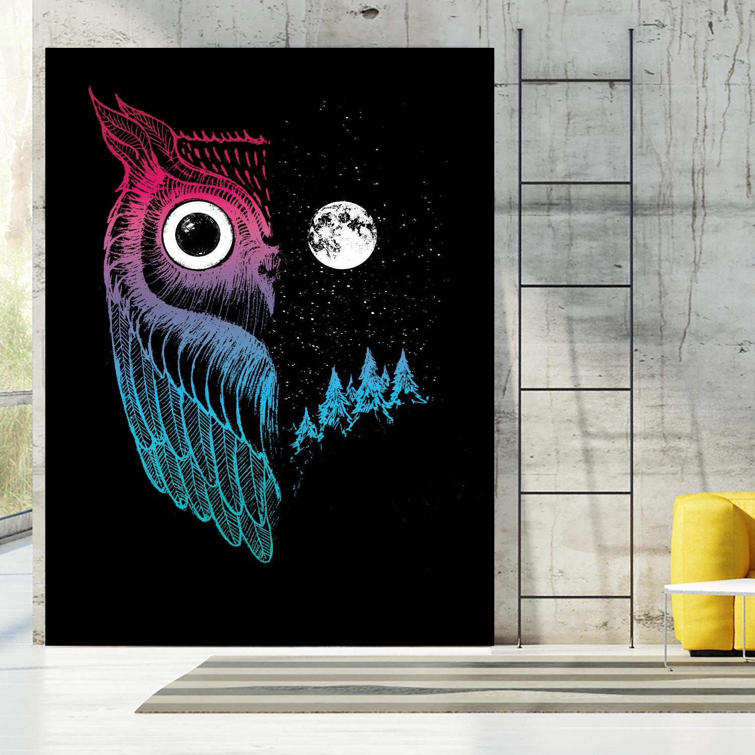 Night Owl by Michael Buxton on GIANT ART - multicolor urban/pop surrealism; contemporary; animals