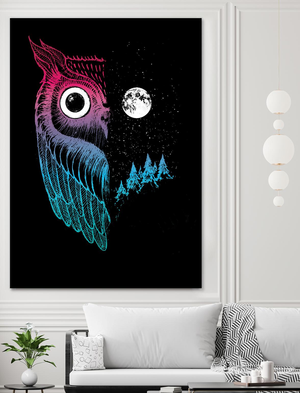 Night Owl by Michael Buxton on GIANT ART - multicolor urban/pop surrealism; contemporary; animals
