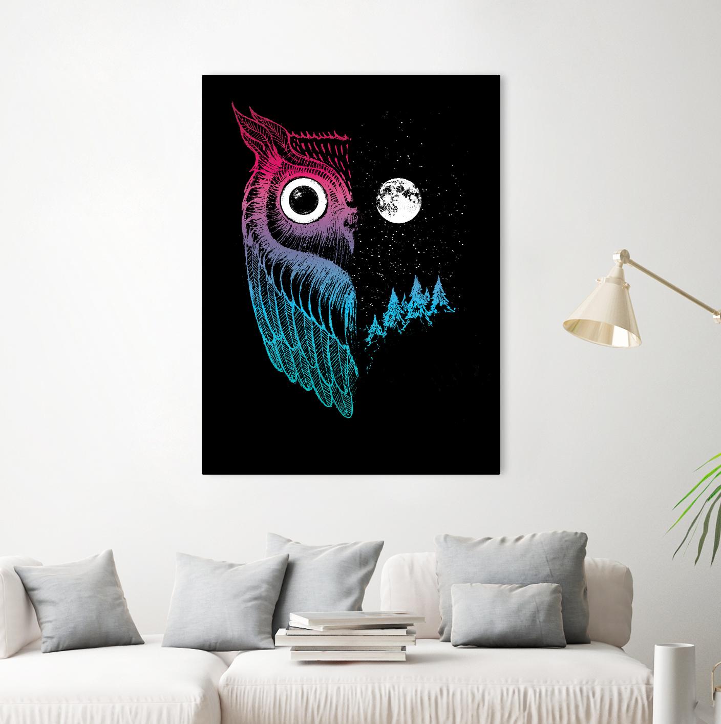 Night Owl by Michael Buxton on GIANT ART - multicolor urban/pop surrealism; contemporary; animals
