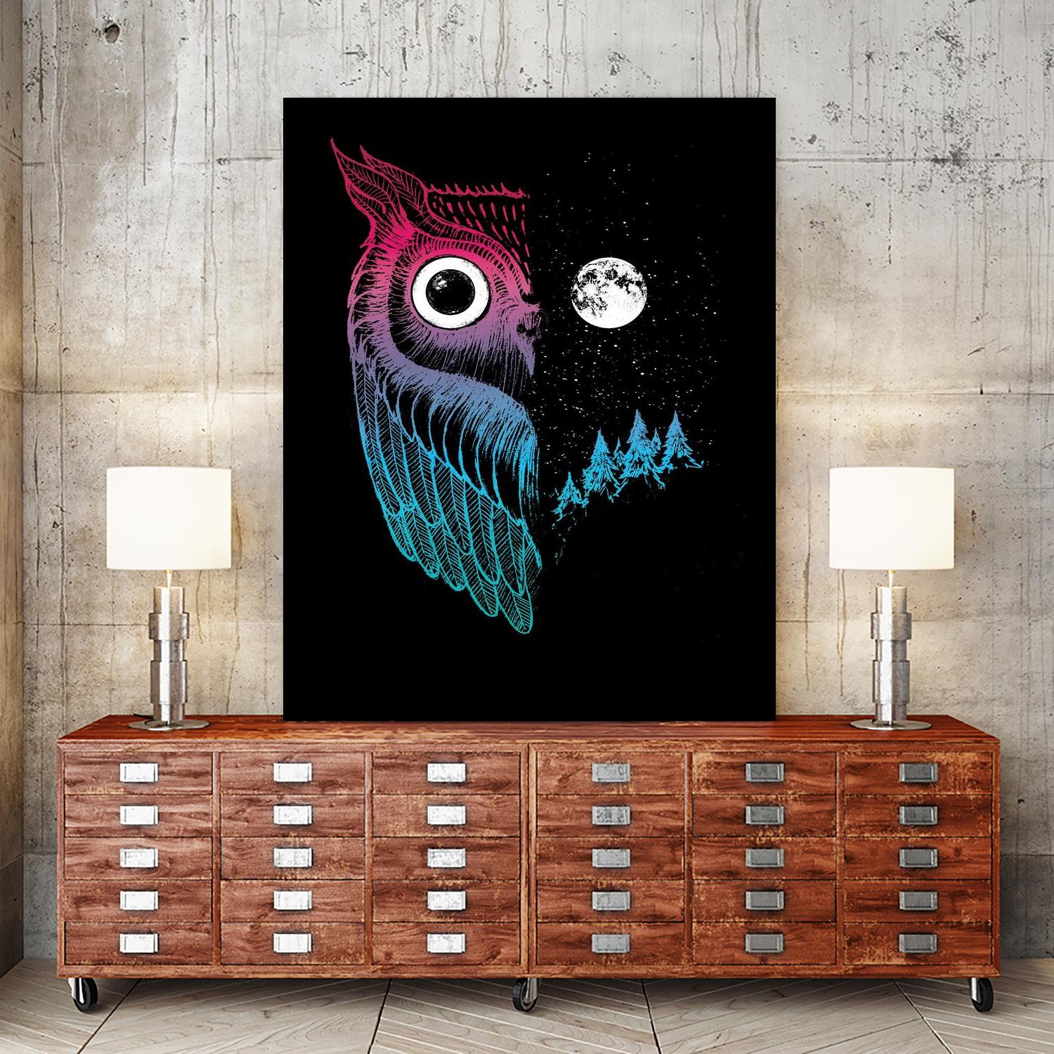 Night Owl by Michael Buxton on GIANT ART - multicolor urban/pop surrealism; contemporary; animals