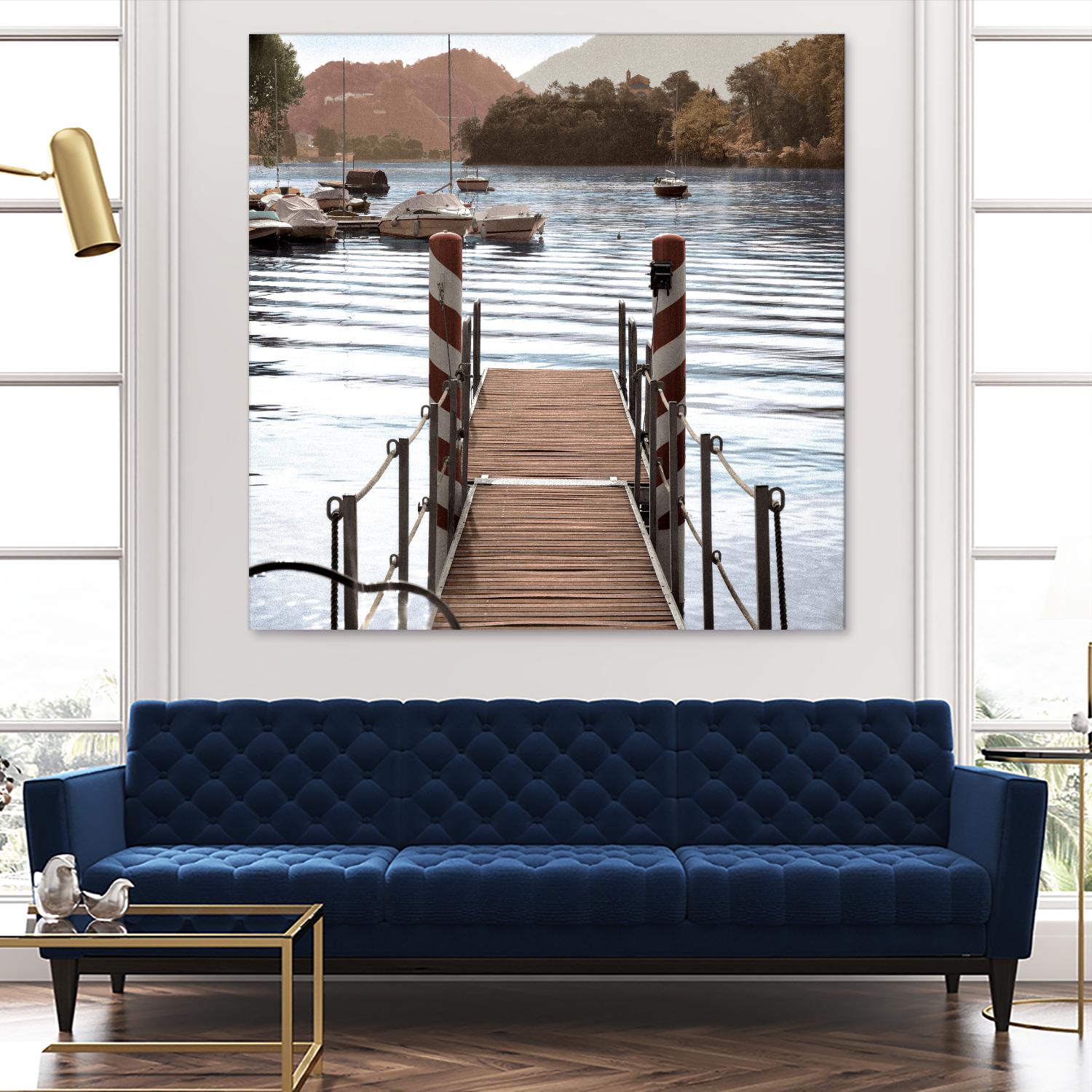 Island Harbor Pier by Alan Blaustein on GIANT ART - multicolor photography; landscapes; coastal