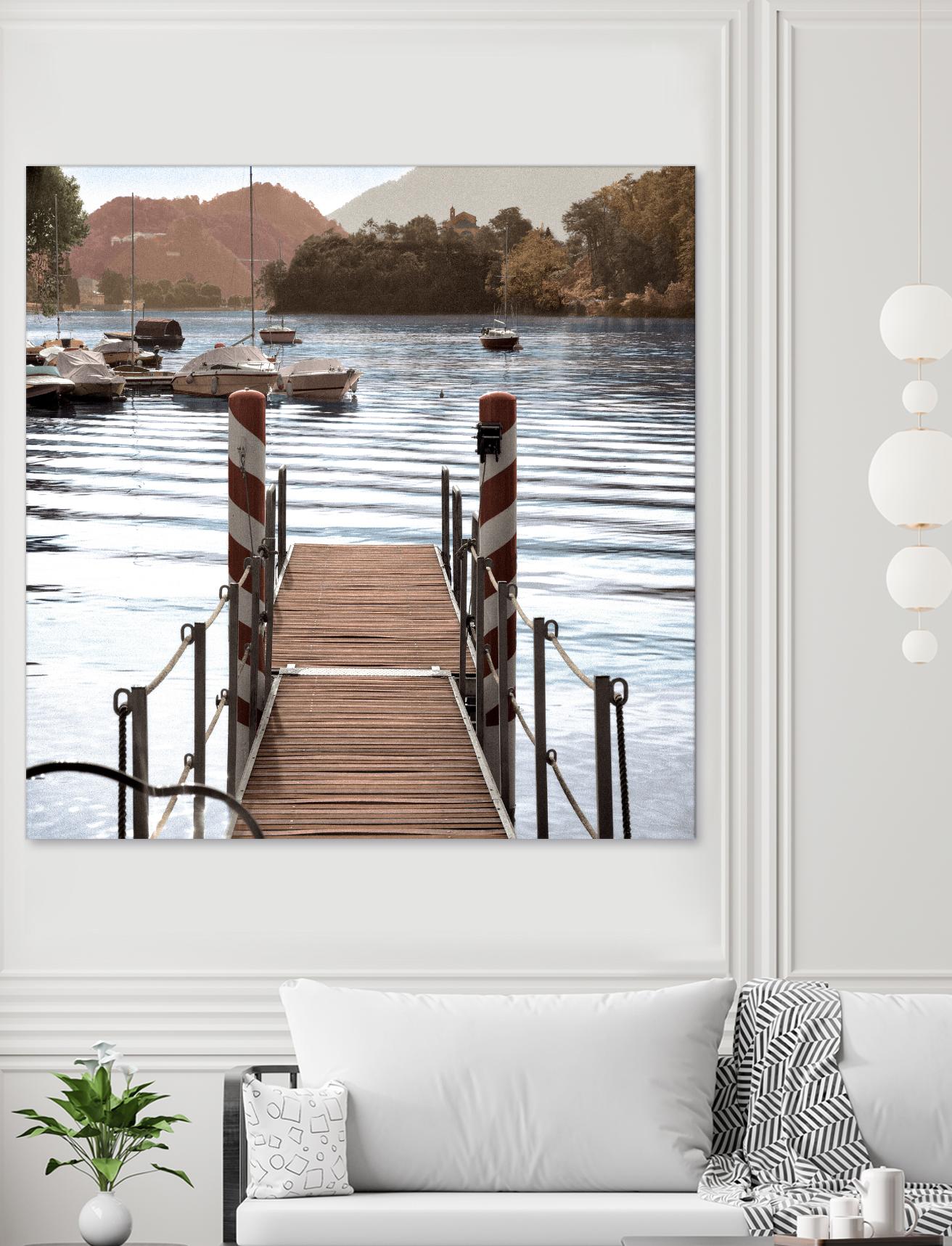 Island Harbor Pier by Alan Blaustein on GIANT ART - multicolor photography; landscapes; coastal