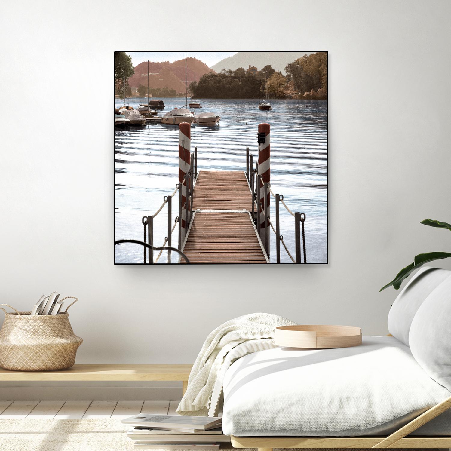 Island Harbor Pier by Alan Blaustein on GIANT ART - multicolor photography; landscapes; coastal