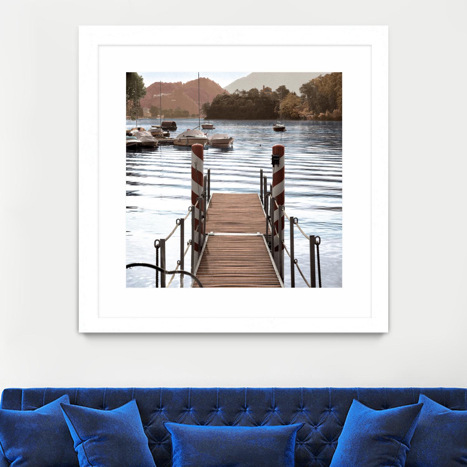 Island Harbor Pier by Alan Blaustein on GIANT ART - multicolor photography; landscapes; coastal