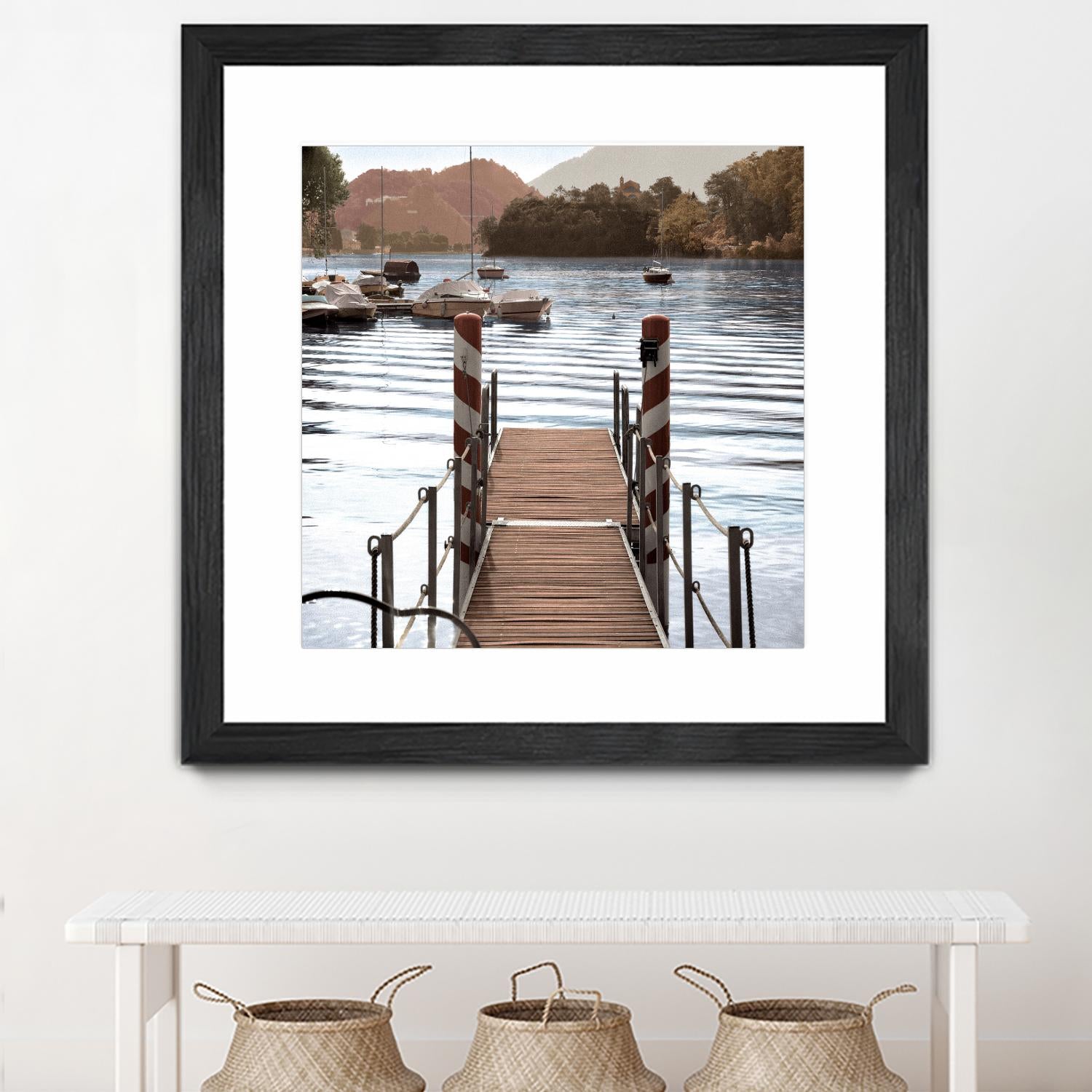 Island Harbor Pier by Alan Blaustein on GIANT ART - multicolor photography; landscapes; coastal