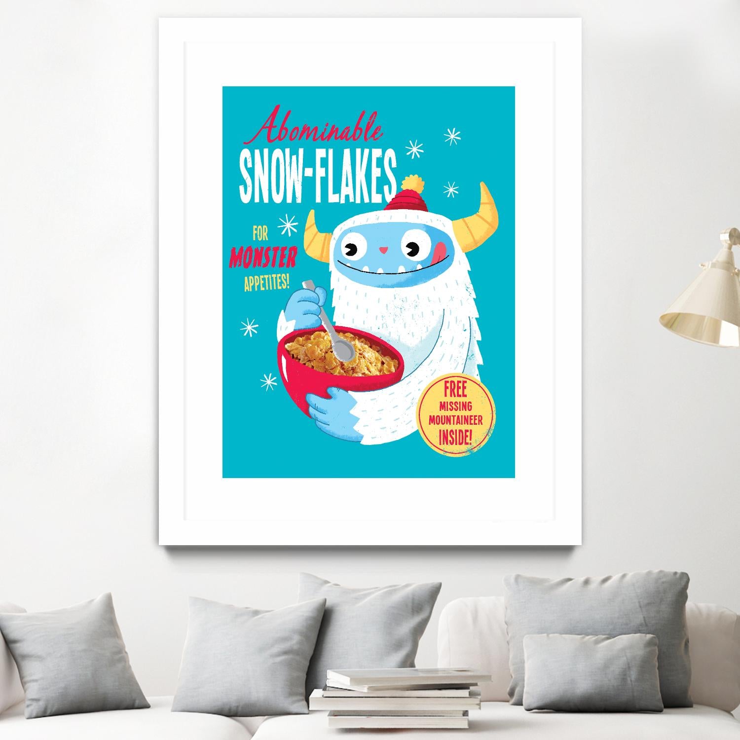 Abominable Snowflakes by Michael Buxton on GIANT ART - multicolor urban/pop surrealism; novelty; children; cuisine