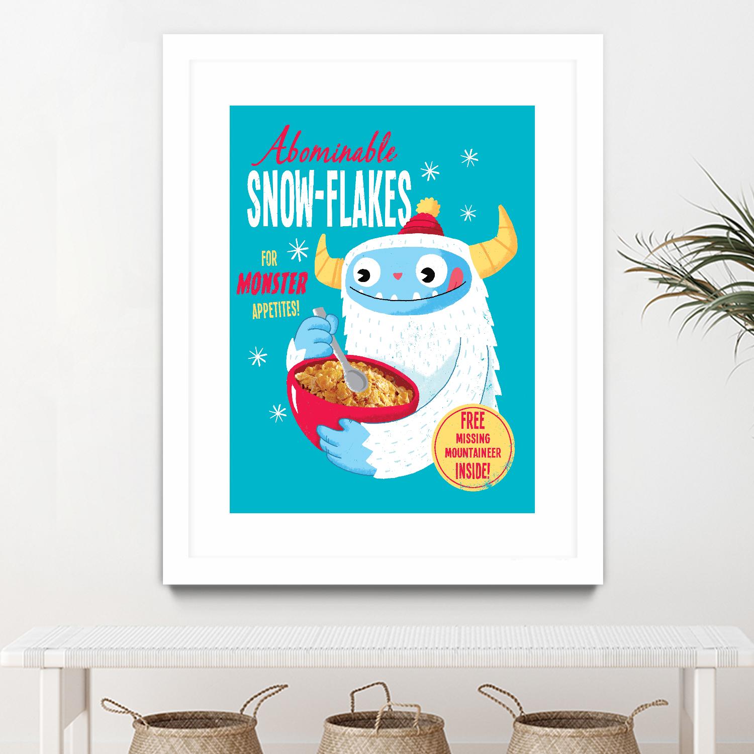 Abominable Snowflakes by Michael Buxton on GIANT ART - multicolor urban/pop surrealism; novelty; children; cuisine