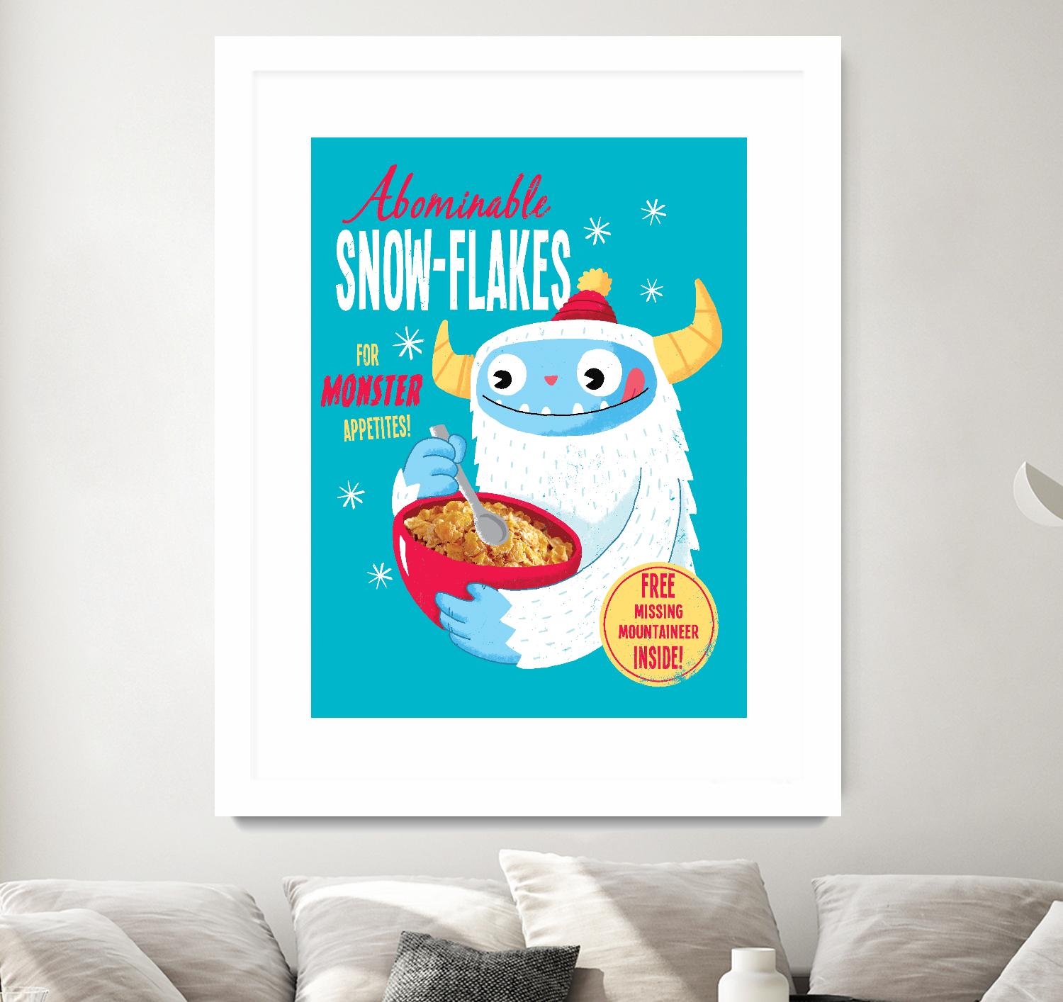Abominable Snowflakes by Michael Buxton on GIANT ART - multicolor urban/pop surrealism; novelty; children; cuisine