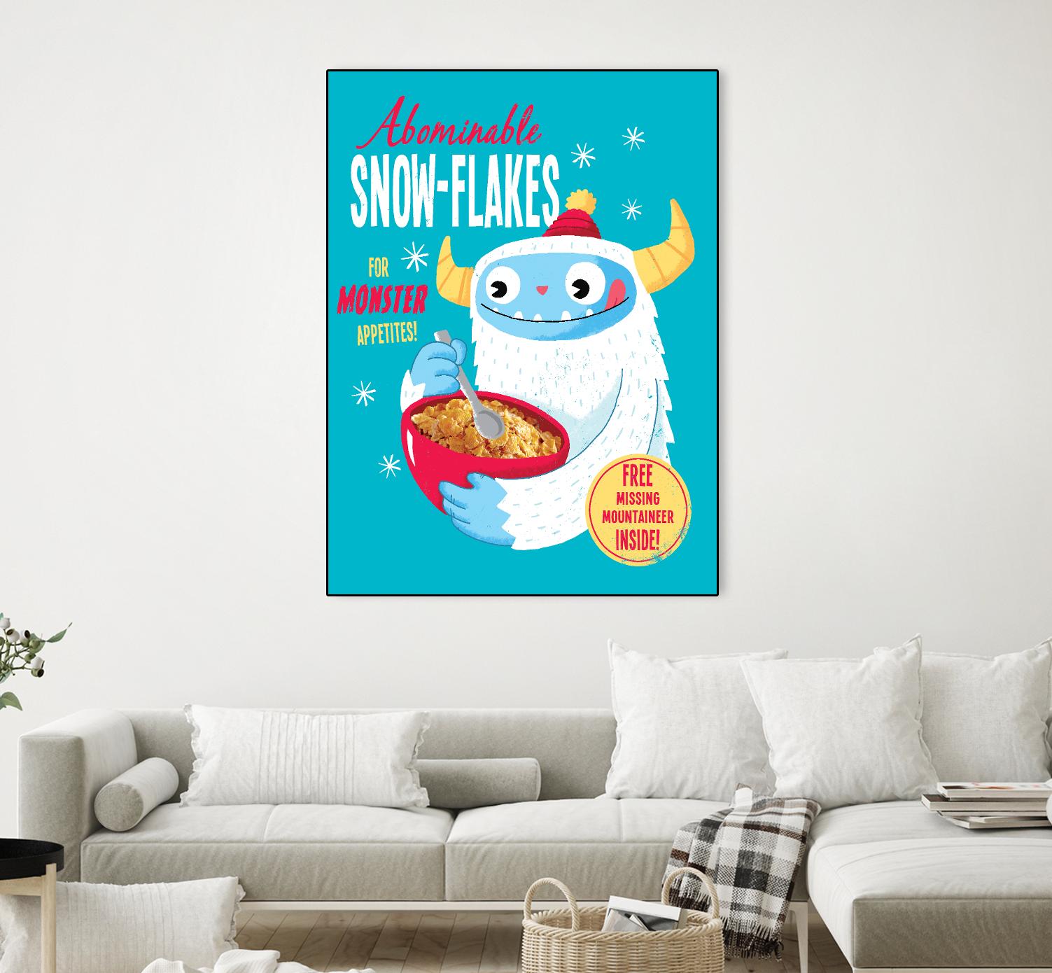 Abominable Snowflakes by Michael Buxton on GIANT ART - multicolor urban/pop surrealism; novelty; children; cuisine