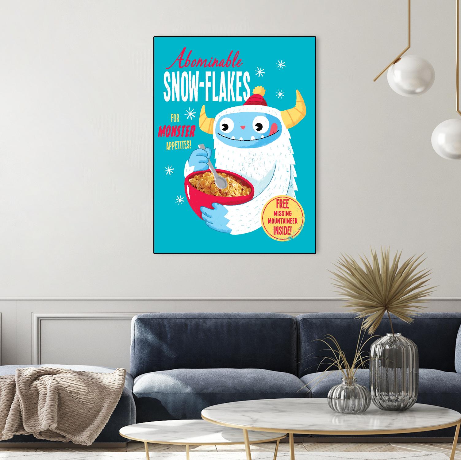 Abominable Snowflakes by Michael Buxton on GIANT ART - multicolor urban/pop surrealism; novelty; children; cuisine