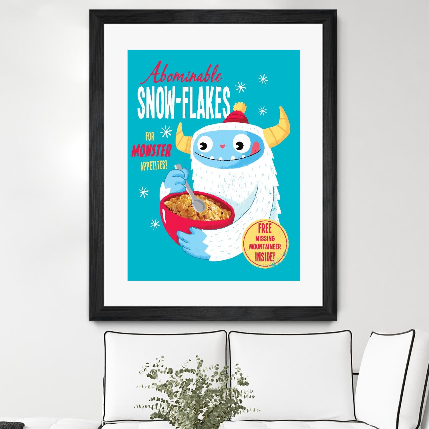 Abominable Snowflakes by Michael Buxton on GIANT ART - multicolor urban/pop surrealism; novelty; children; cuisine
