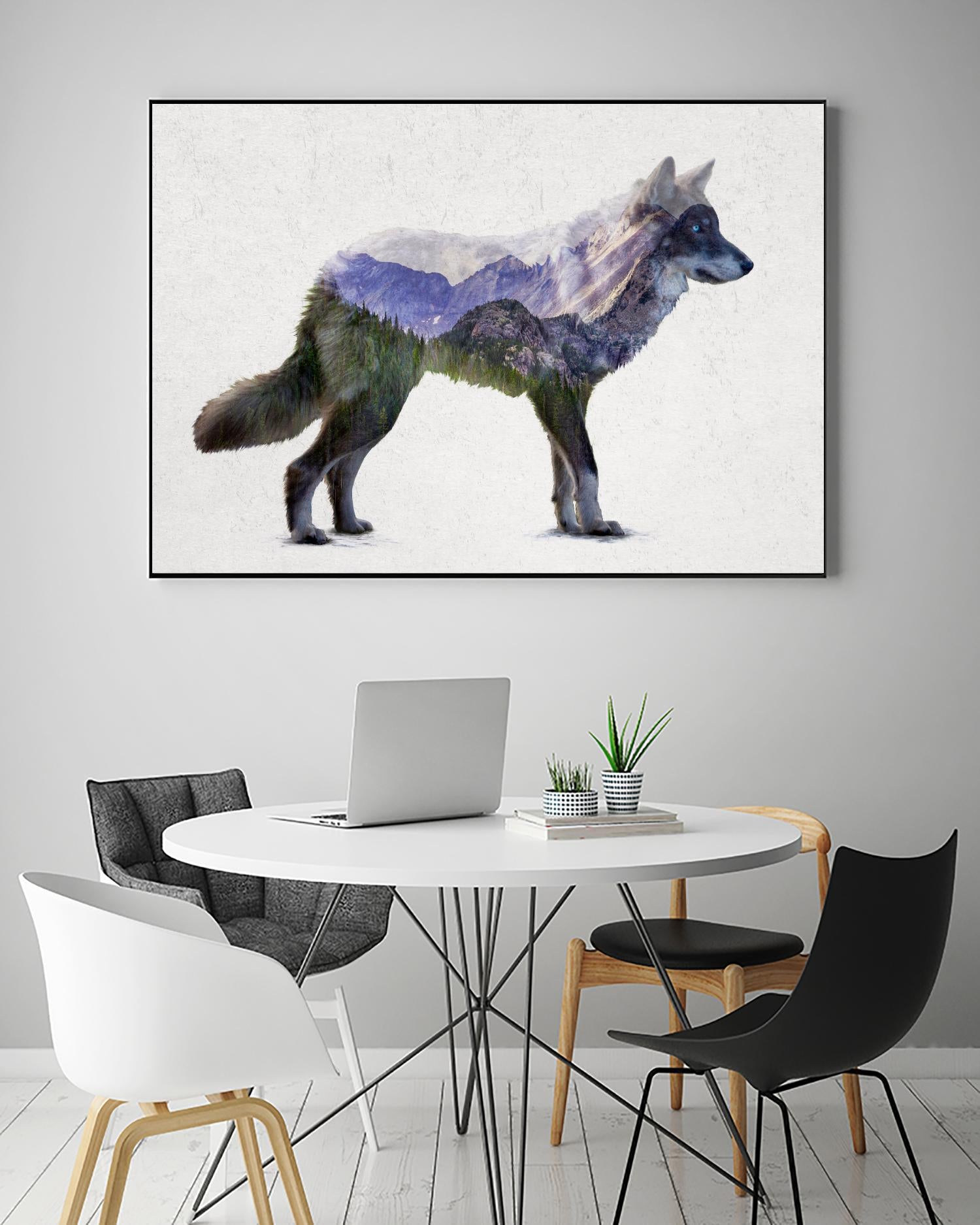 Rocky Mountain Grey Wolf by Davies Babies on GIANT ART - white animals